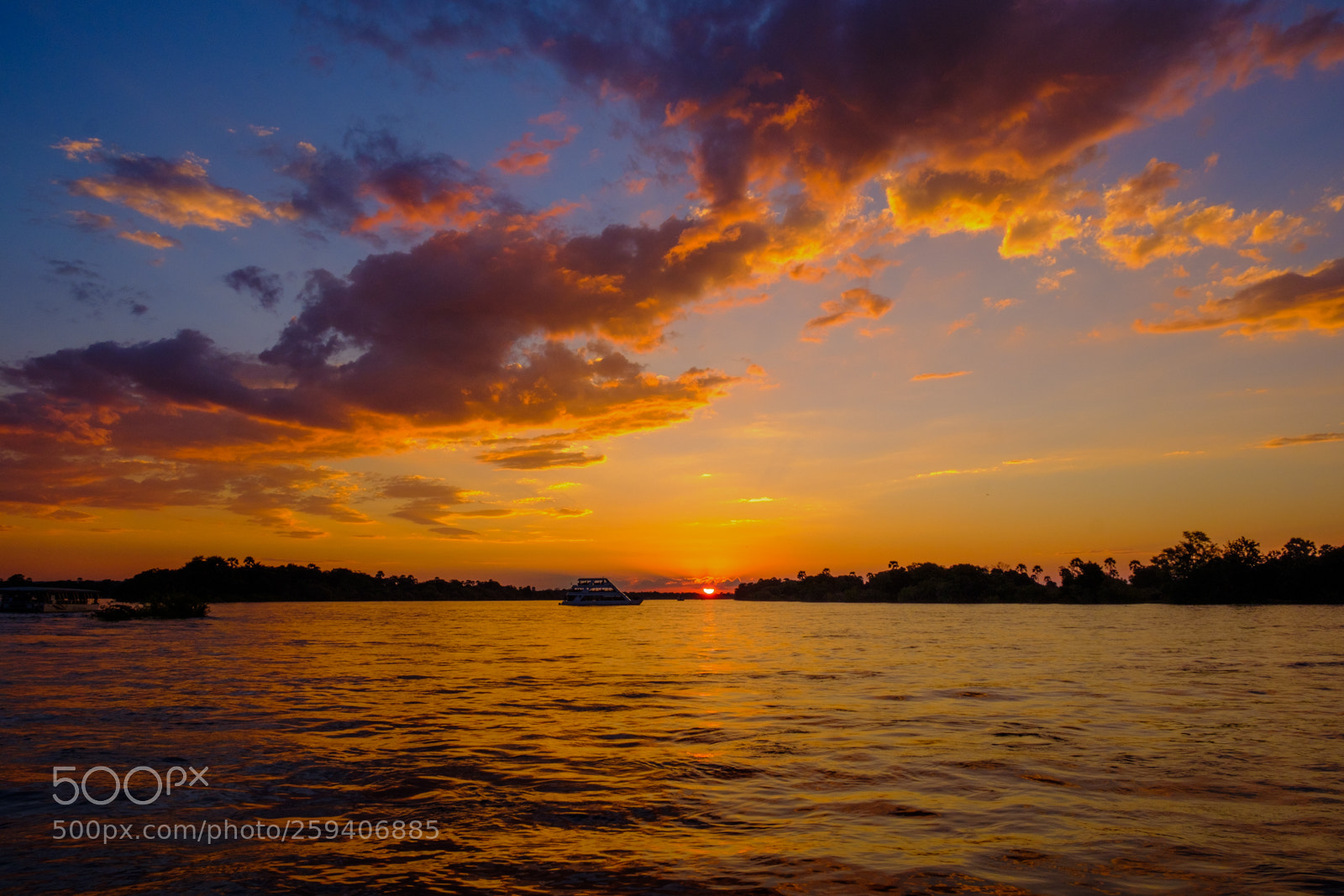 Fujifilm X-T2 sample photo. Botswana zambezi sunset photography