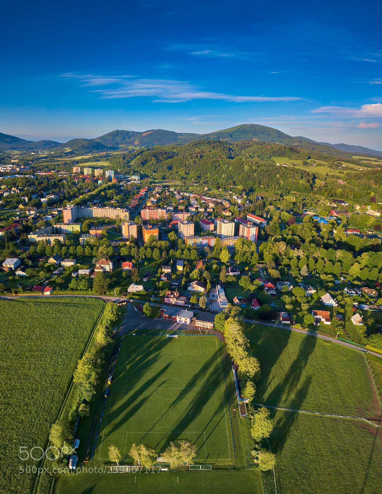 DJI FC220 sample photo. Footbal field in frenstat photography