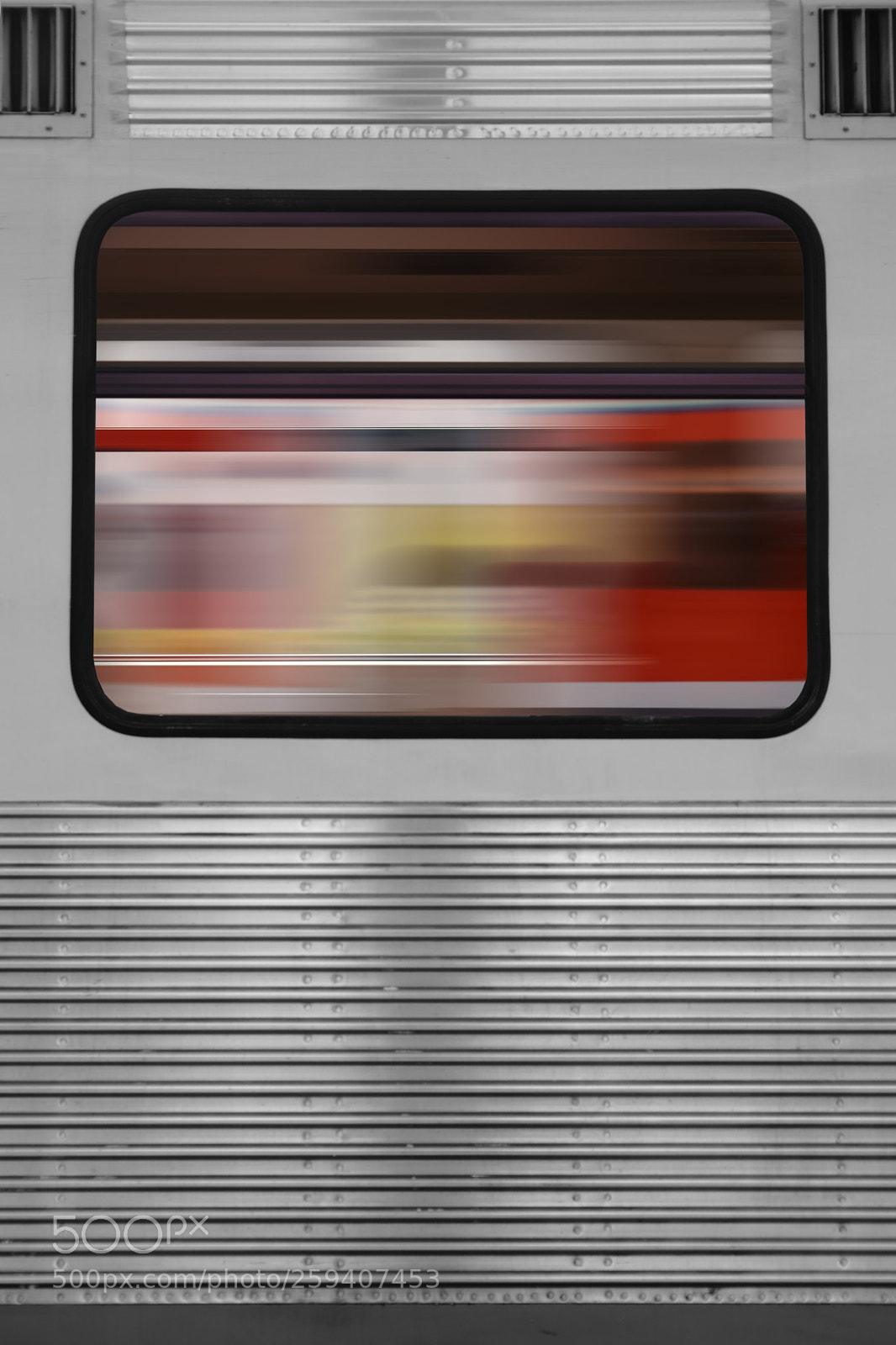 Sony a7 II sample photo. Abstract train window photography