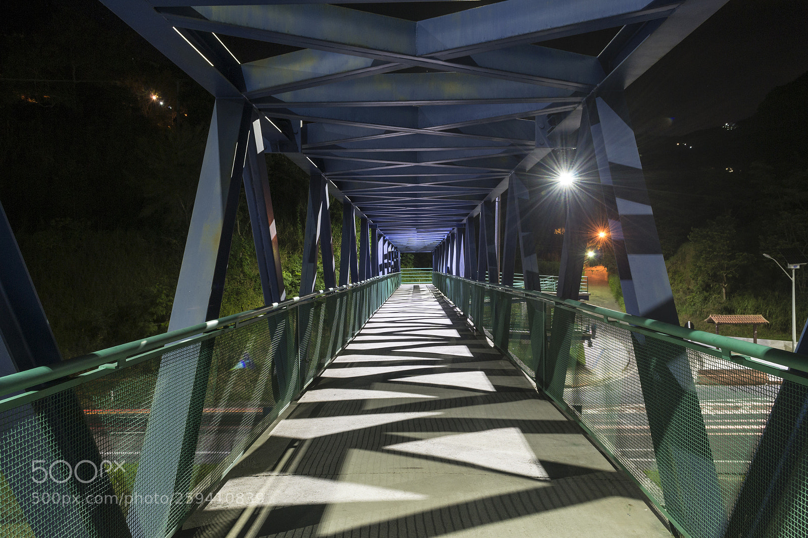 Nikon D3100 sample photo. Pedestrian overpass at night photography