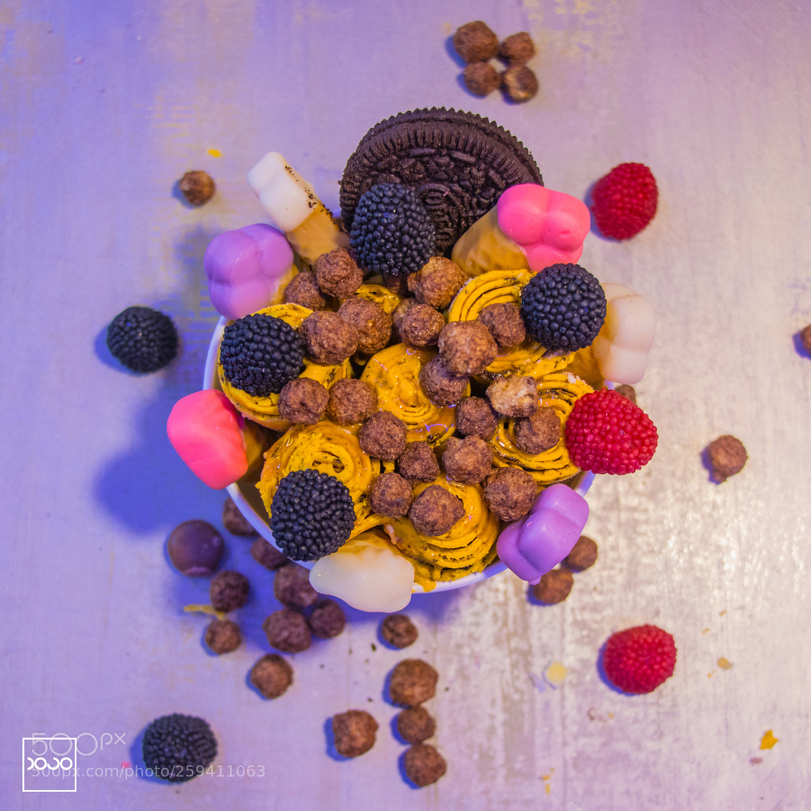 Canon EOS 80D sample photo. Colored ice cream photography