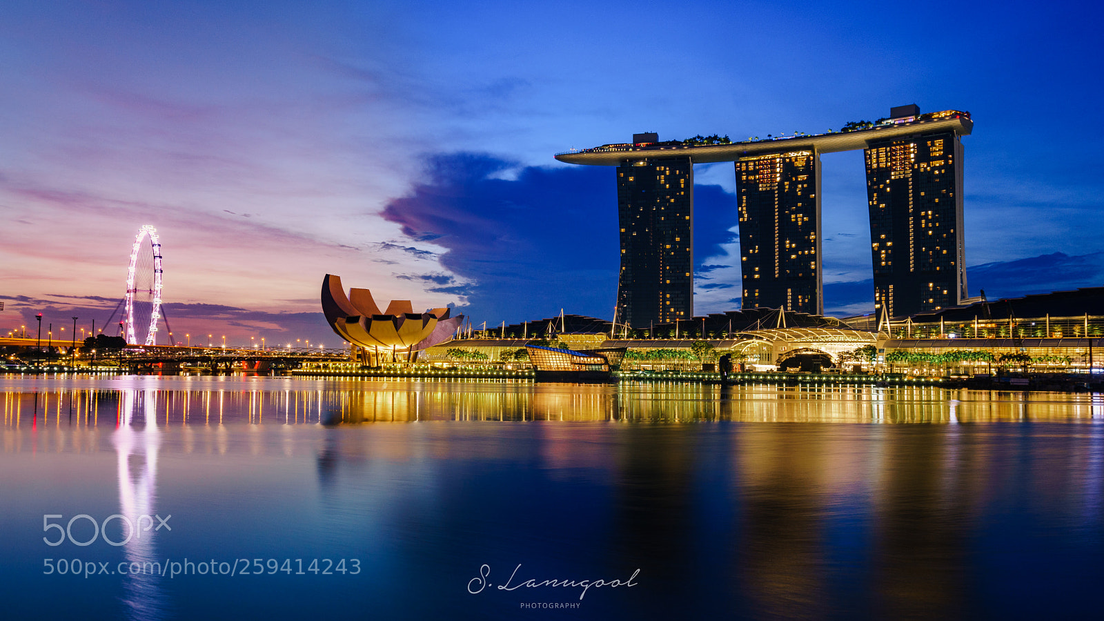 Sony a6500 sample photo. Morning twilight at singapore photography