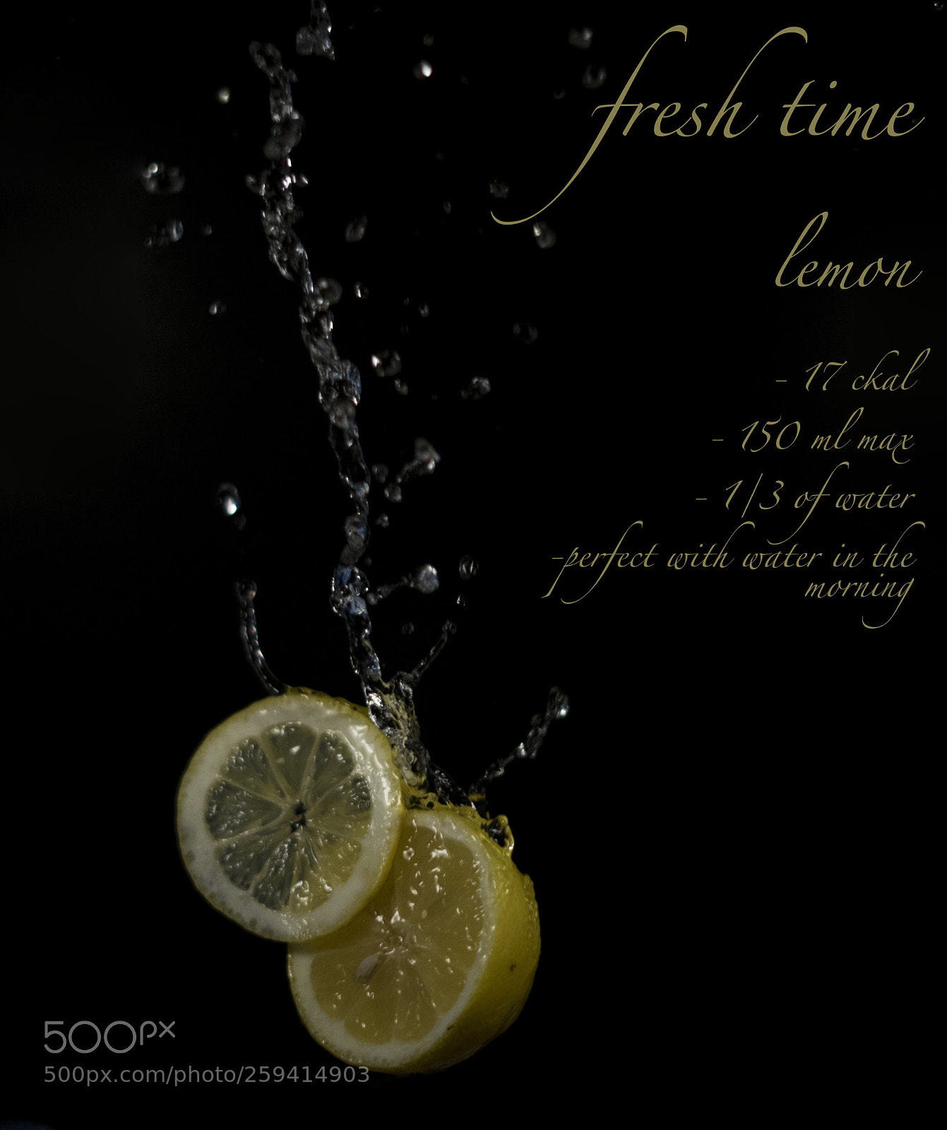 Sony a7 sample photo. Fresh lemon with water photography