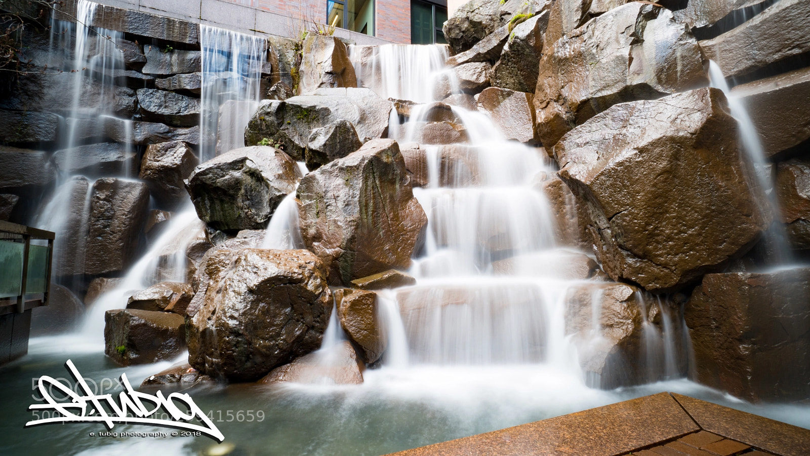 Sony a6500 sample photo. Waterfall garden park in photography