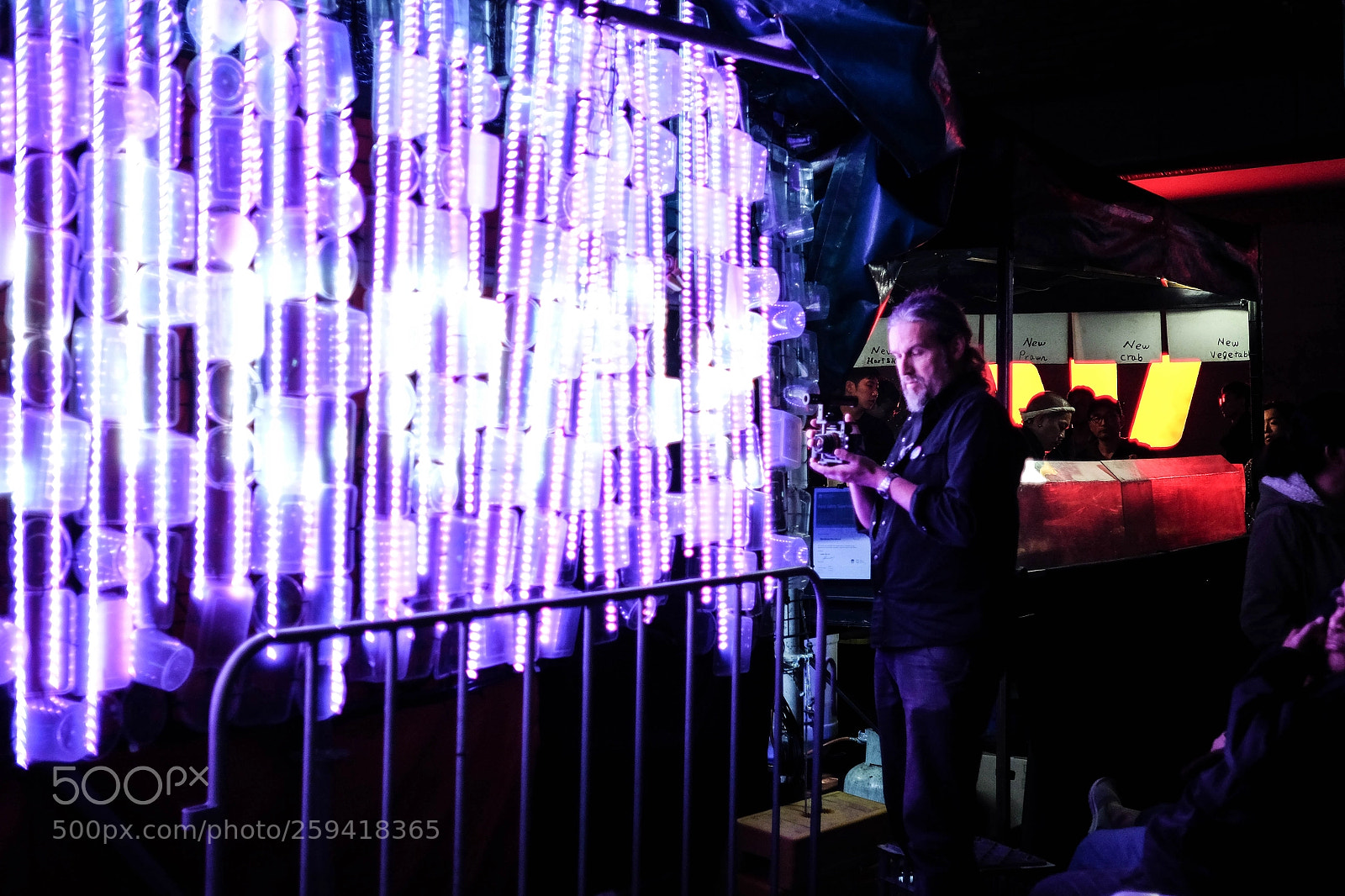 Fujifilm X-T1 sample photo. Purple neon photography