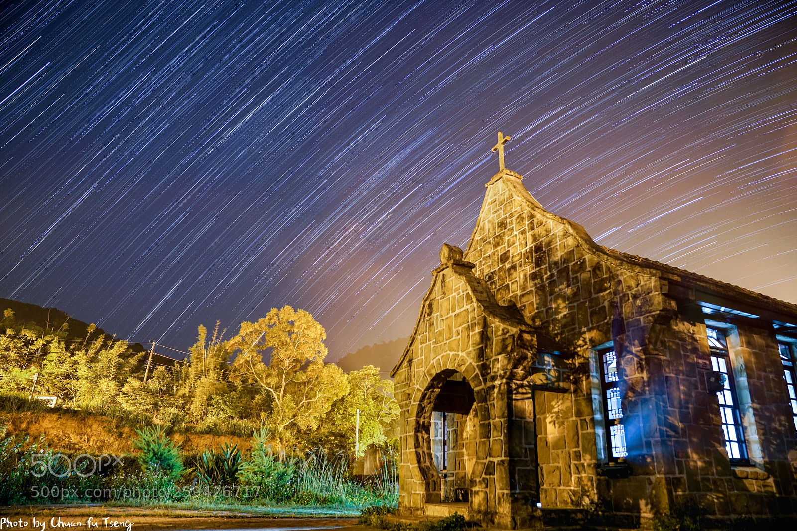 Sony a7R II sample photo. Star track photography