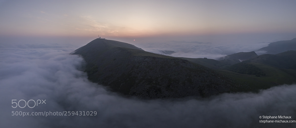 DJI FC220 sample photo. Artzamendi sea of clouds photography