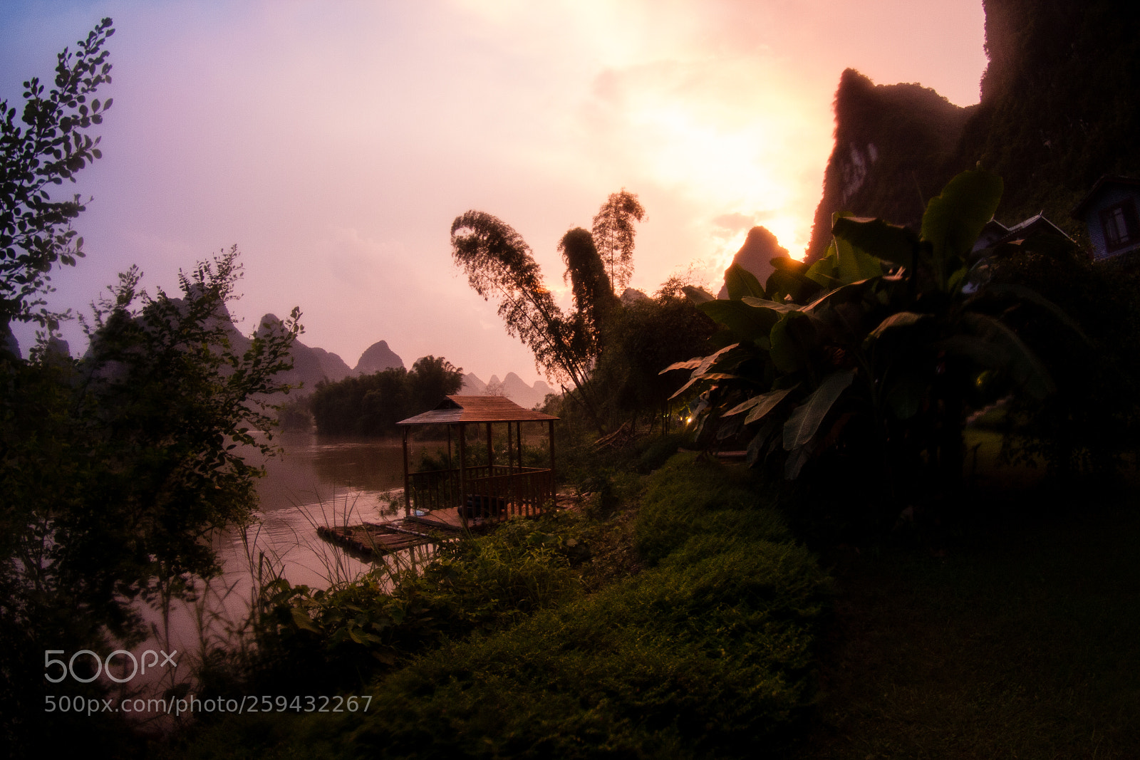 Canon EOS 40D sample photo. Sunrise in yangshuo photography