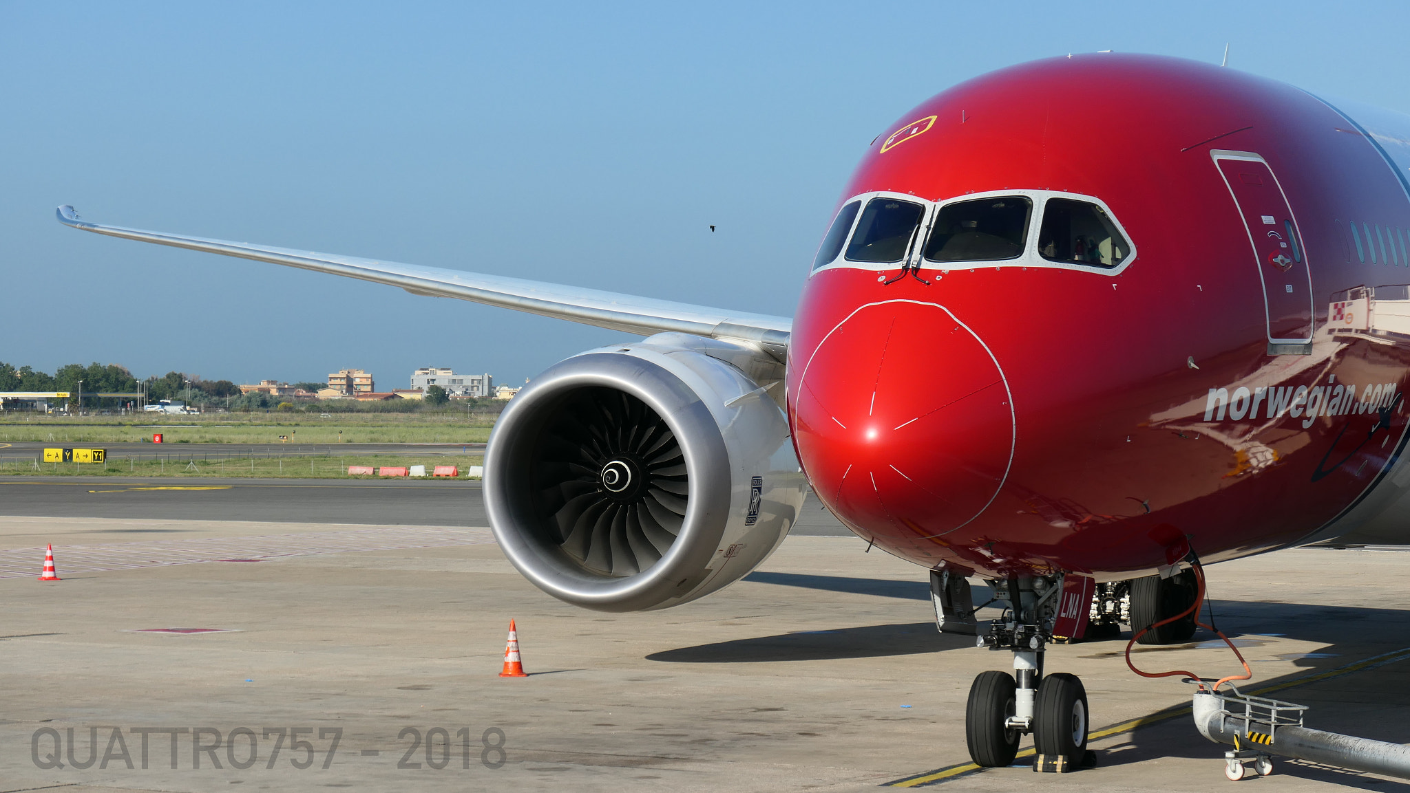 Panasonic DC-TZ200 sample photo. Norwegian b787 at fco photography