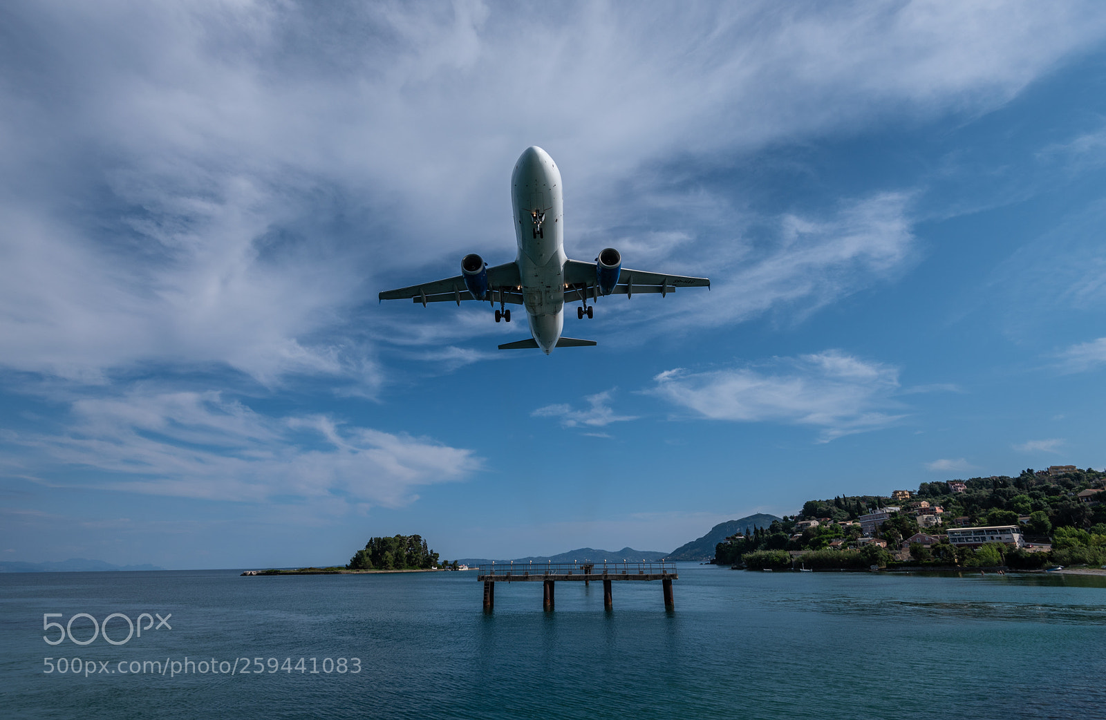 Nikon D750 sample photo. Approach airport korfu photography
