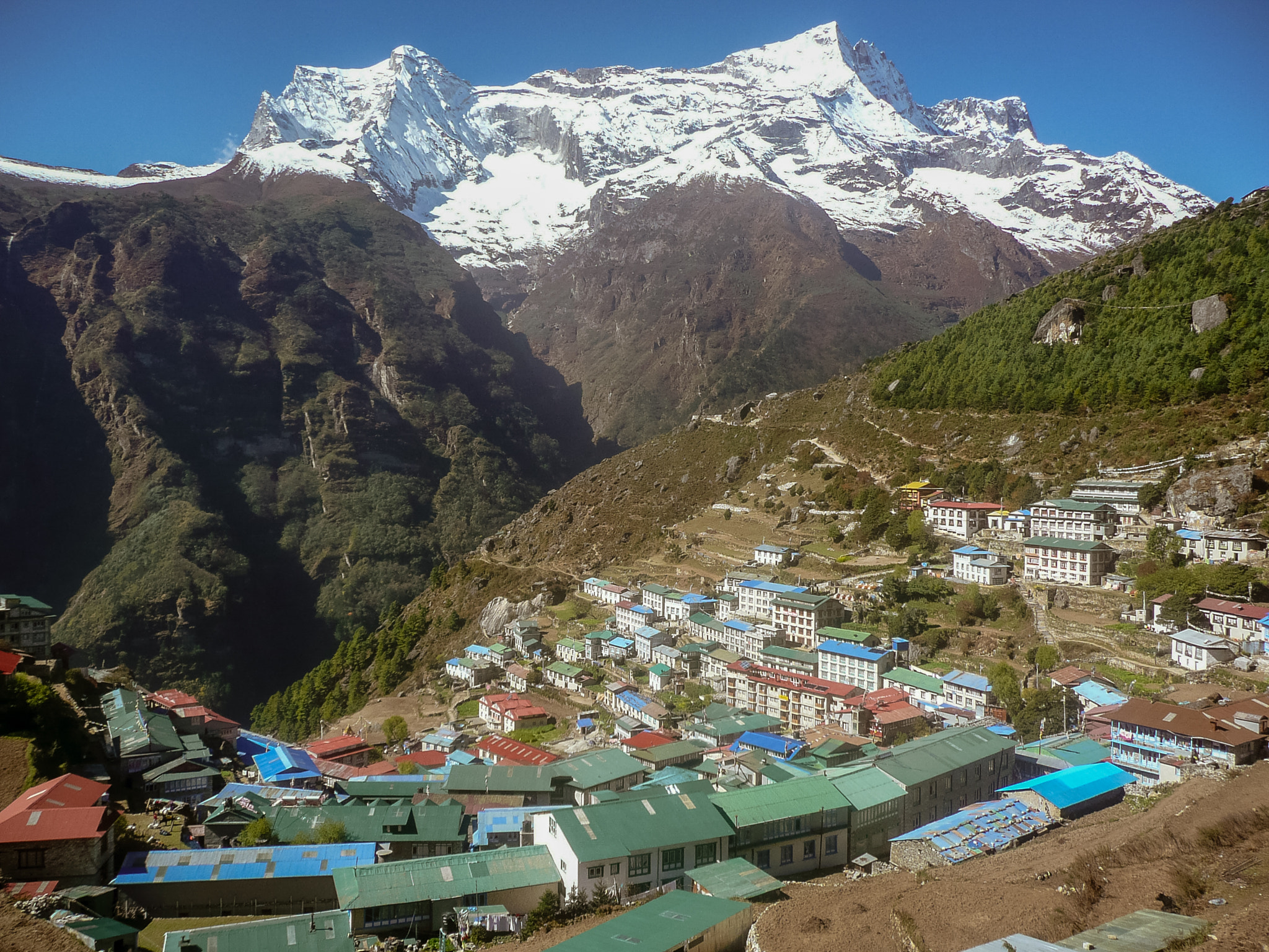 Panasonic DMC-TZ2 sample photo. View of the namche photography