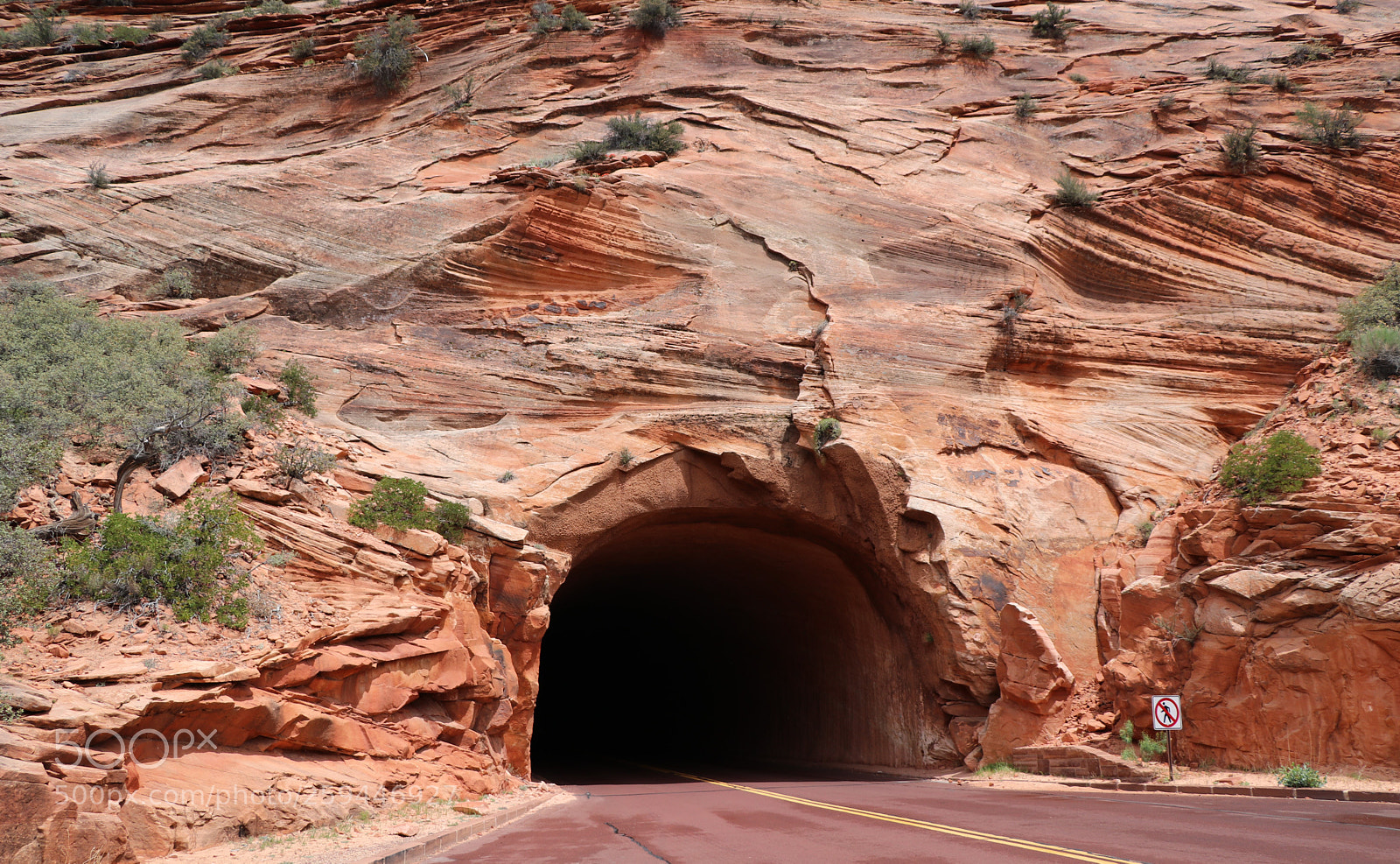 Canon EOS 80D sample photo. Man-made arch through zion photography