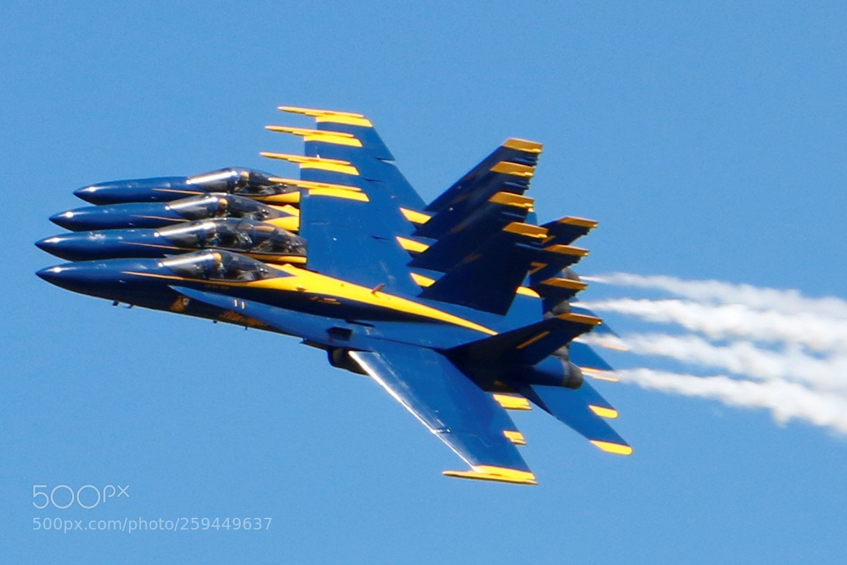 Canon EOS 70D sample photo. Blue angels in line photography