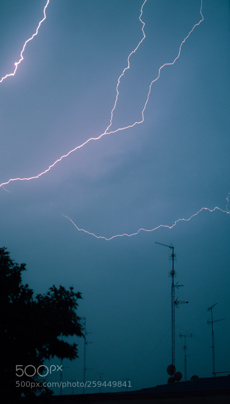 Nikon D3200 sample photo. Purple lightning photography