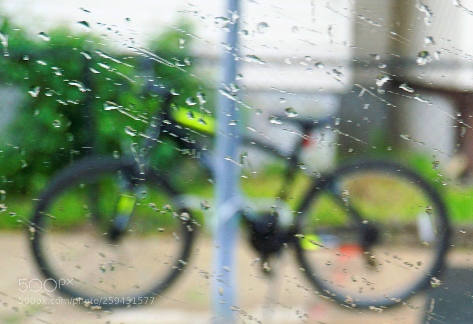 Sony a6500 sample photo. Bike on rainy day photography