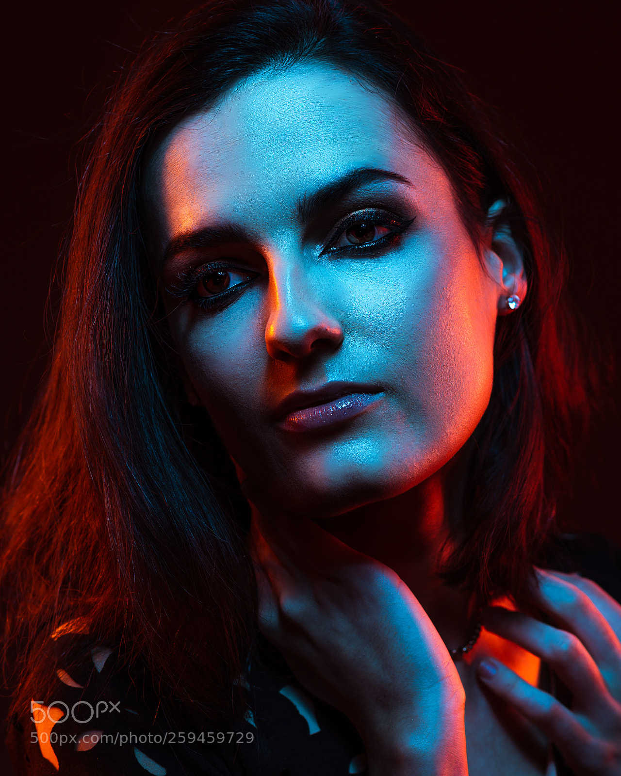 Nikon D810 sample photo. Gelled light portrait photography