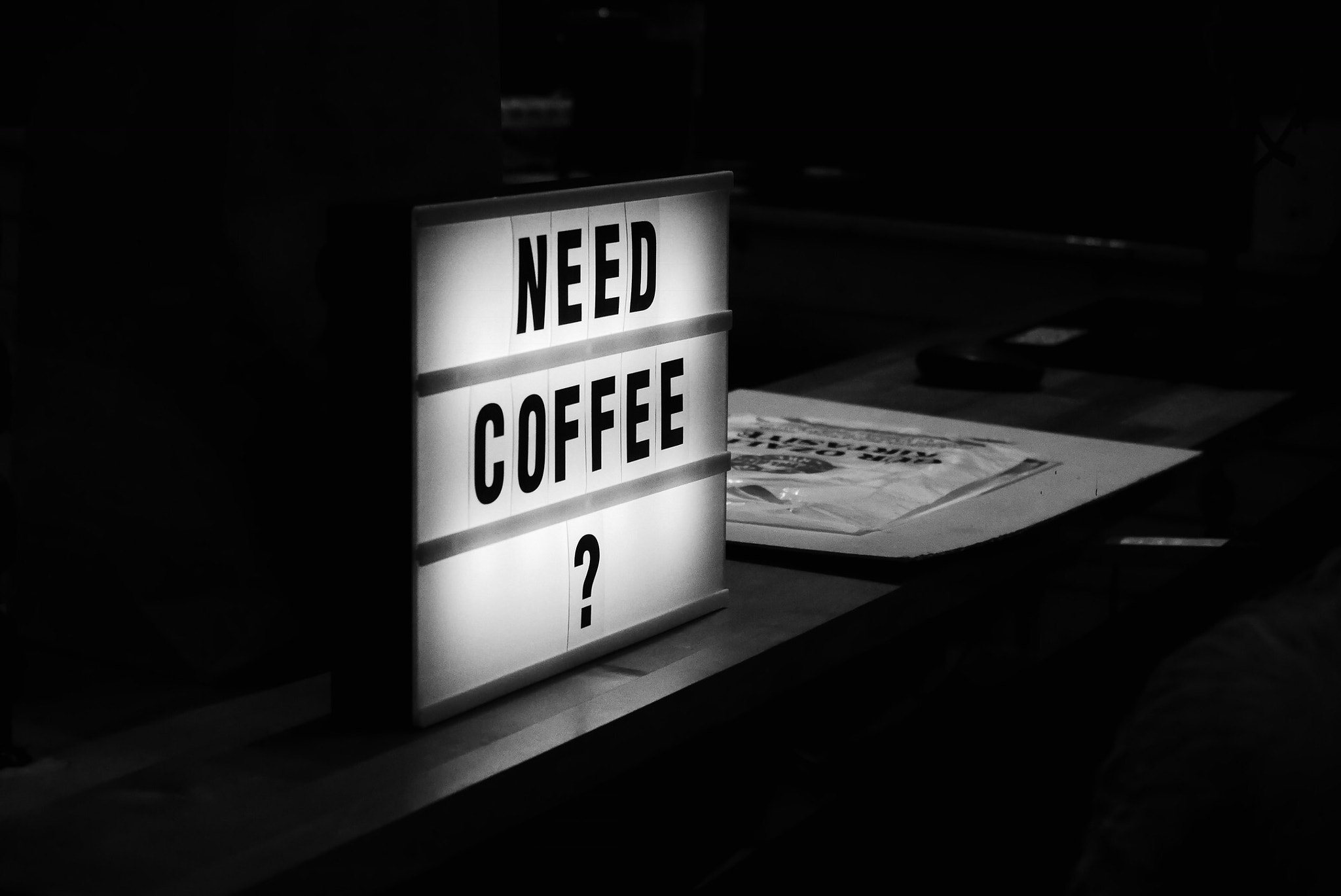 Panasonic Lumix DMC-G85 (Lumix DMC-G80) sample photo. Need coffee sign! photography