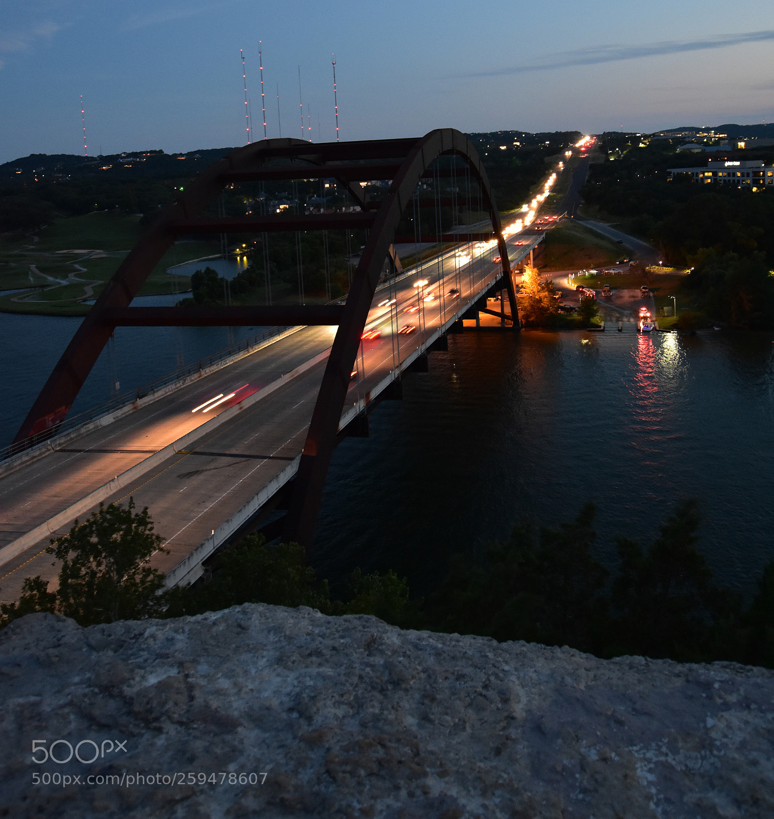 Nikon D3400 sample photo. Austin 360 bridge at sunset photography