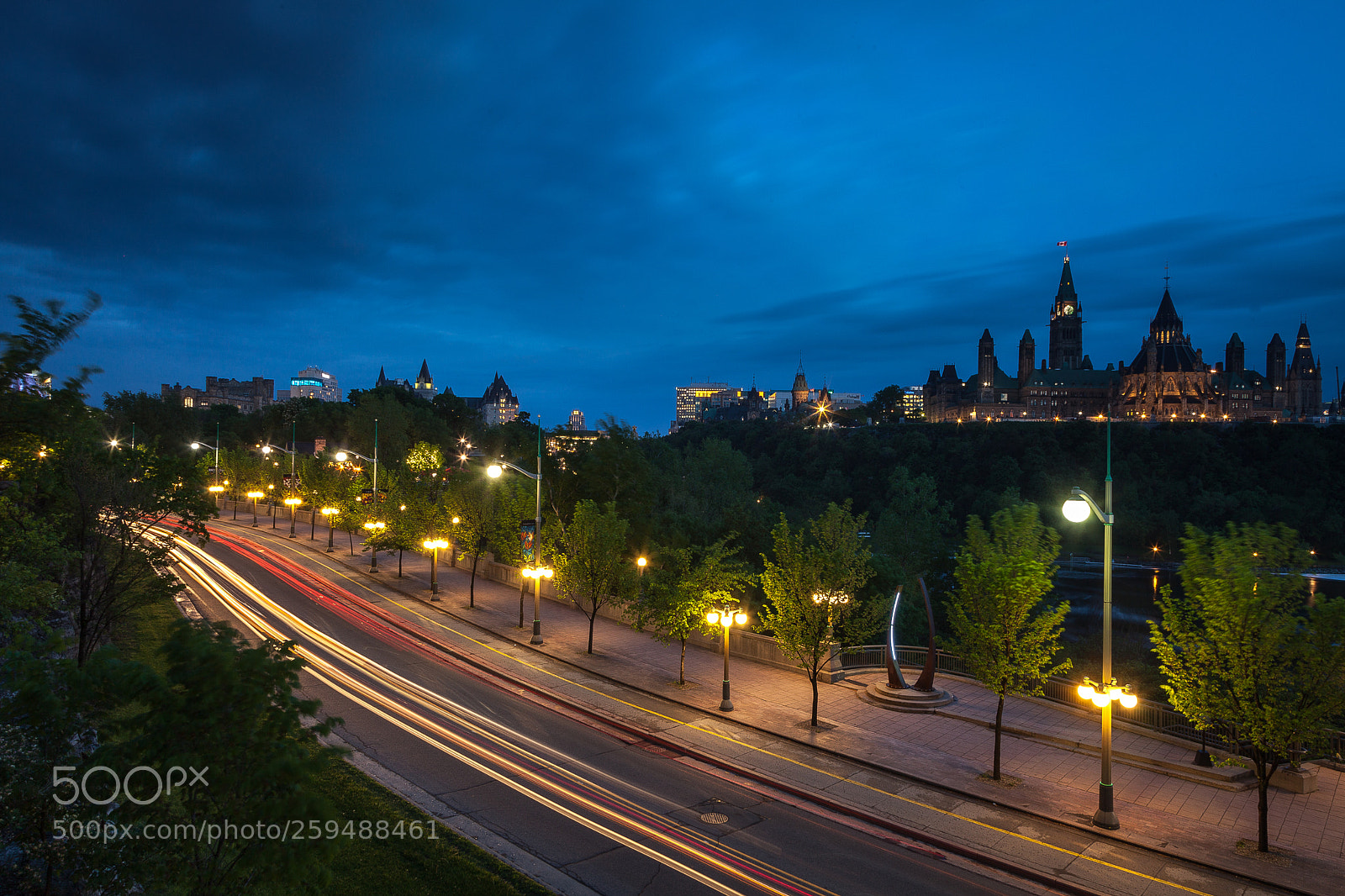 Canon EOS 5D Mark II sample photo. Ottawa nightfall photography