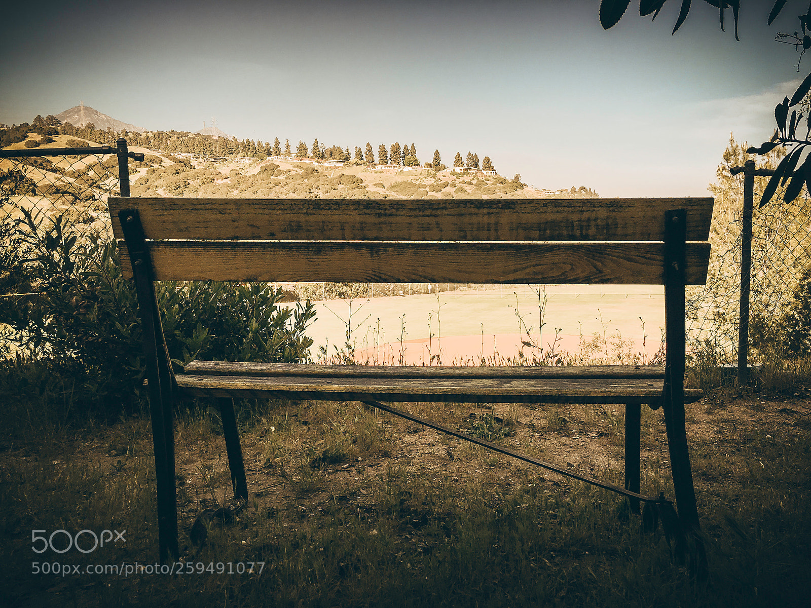 Apple iPhone 6s sample photo. Empty bench photography