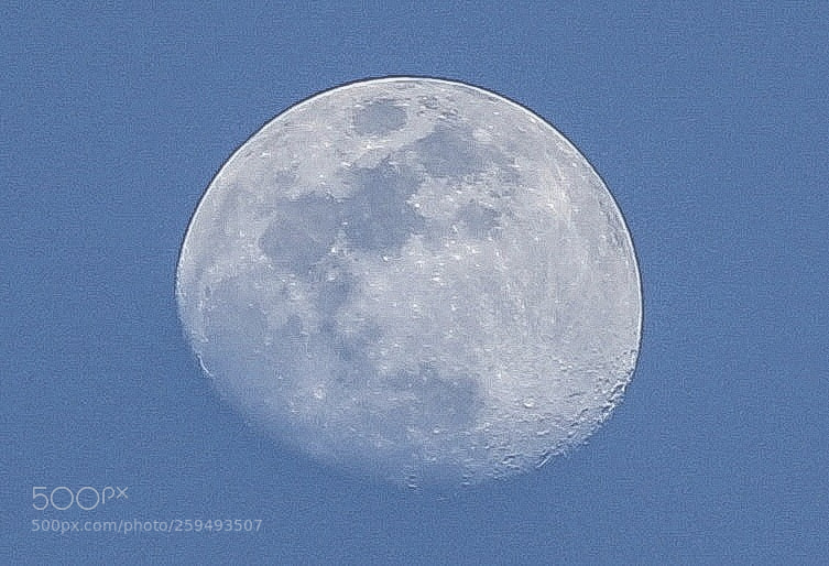 Canon EOS 7D Mark II sample photo. Daytime south texas moon photography