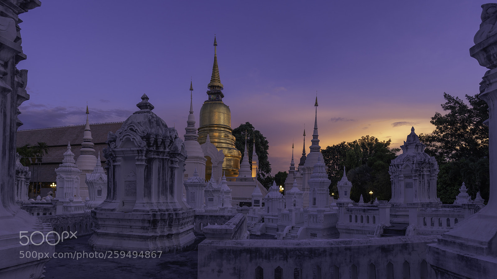 Sony a7 III sample photo. Wat suan dok twilight photography