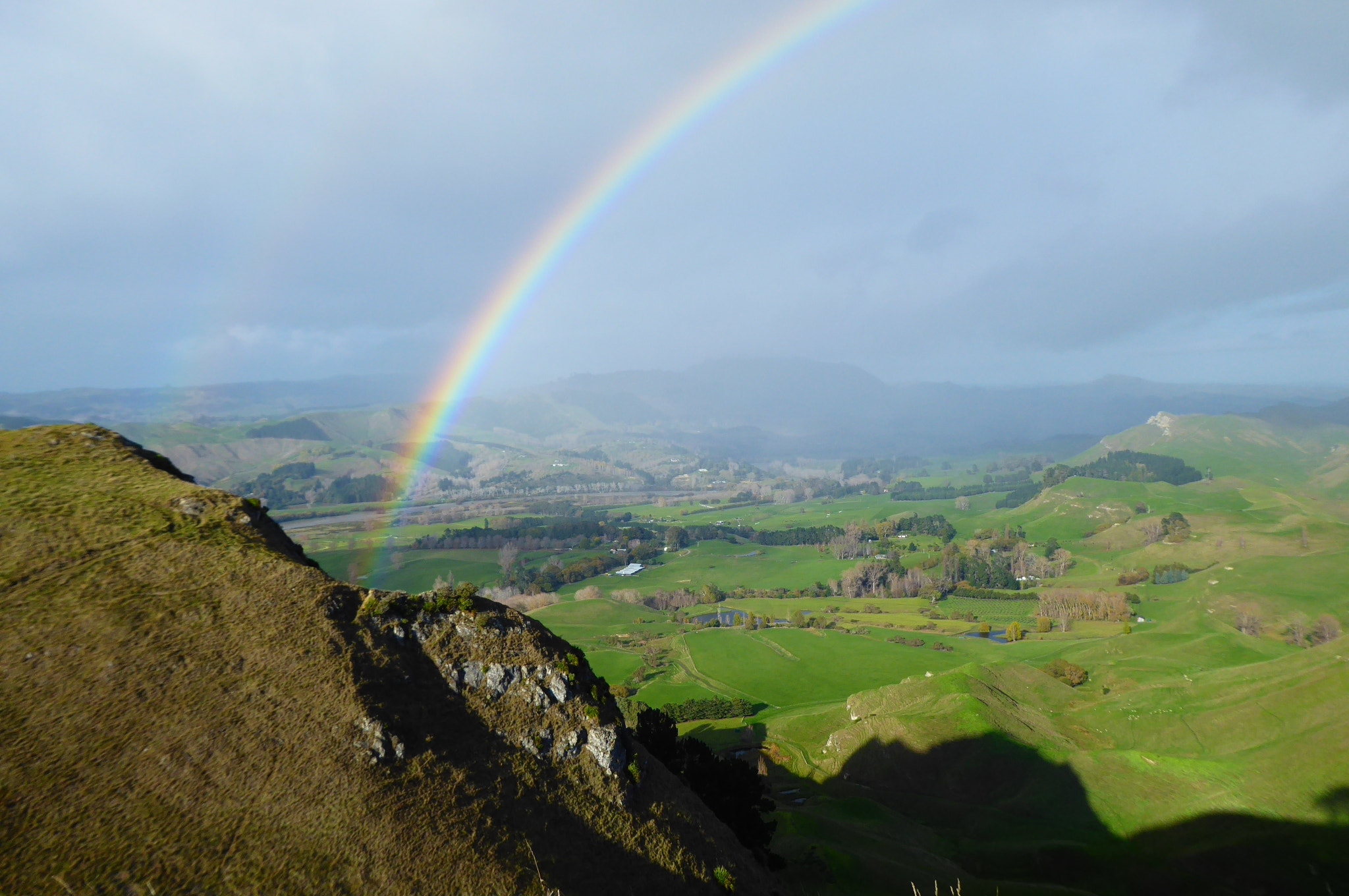 Panasonic Lumix DMC-ZS50 (Lumix DMC-TZ70) sample photo. Rainbow te mata peak hawkes bay new zealand photography