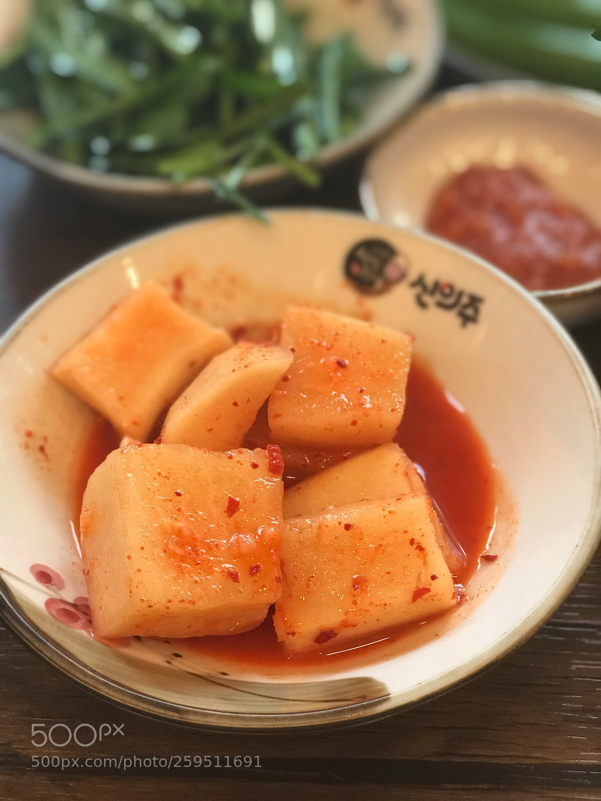 Apple iPhone 7 Plus sample photo. Korean sliced radish kimchi photography