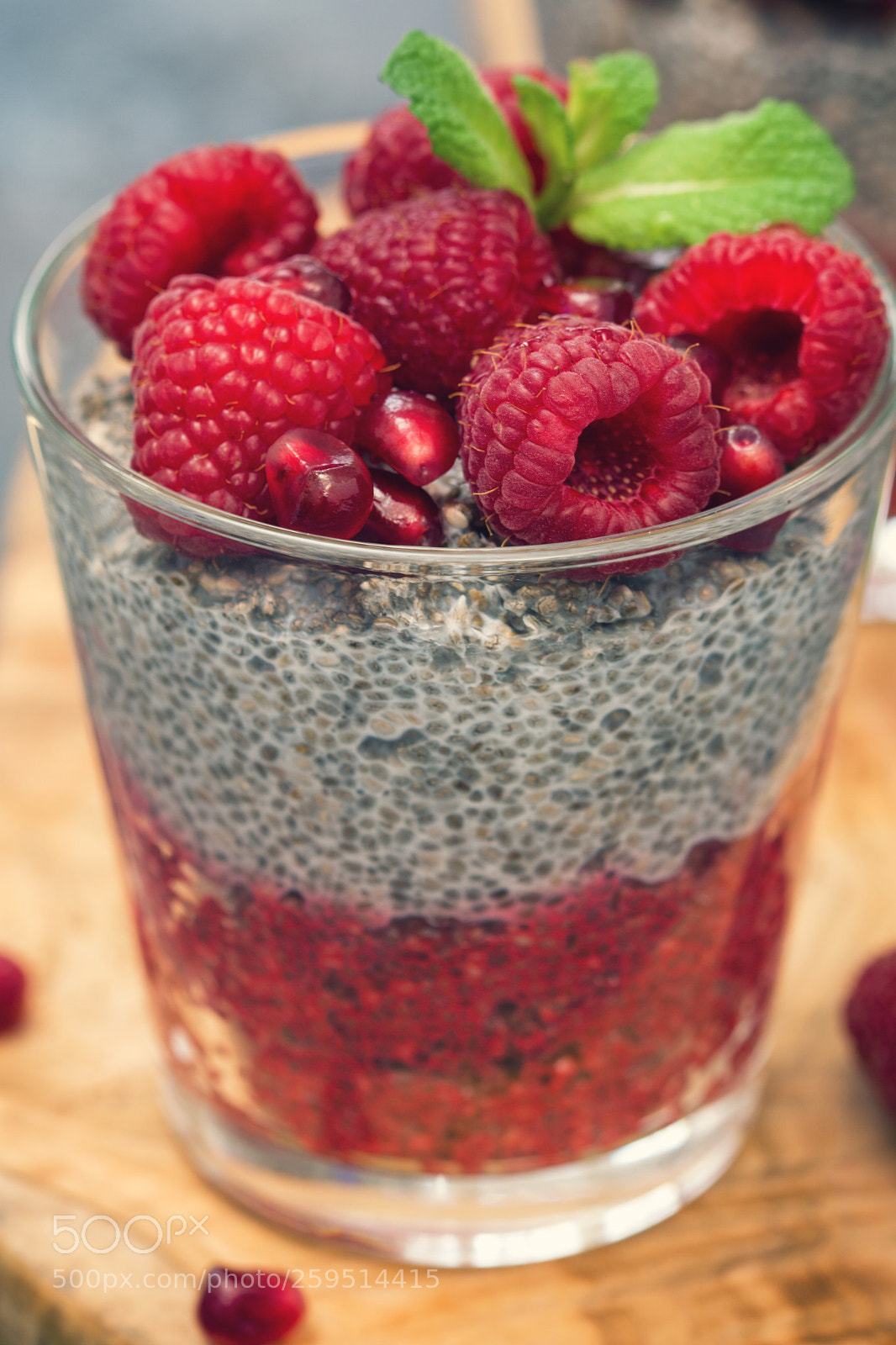 Sony a6300 sample photo. Chia seed pudding photography