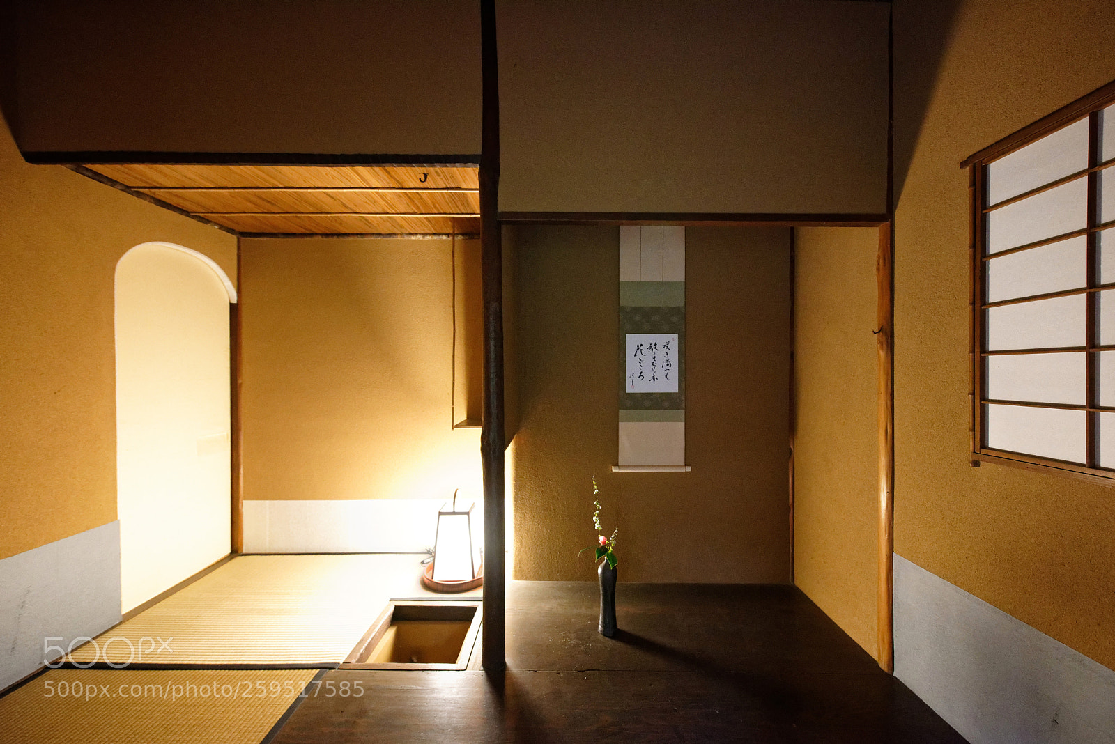 Nikon D810 sample photo. Inside the gyokusen-en tea photography