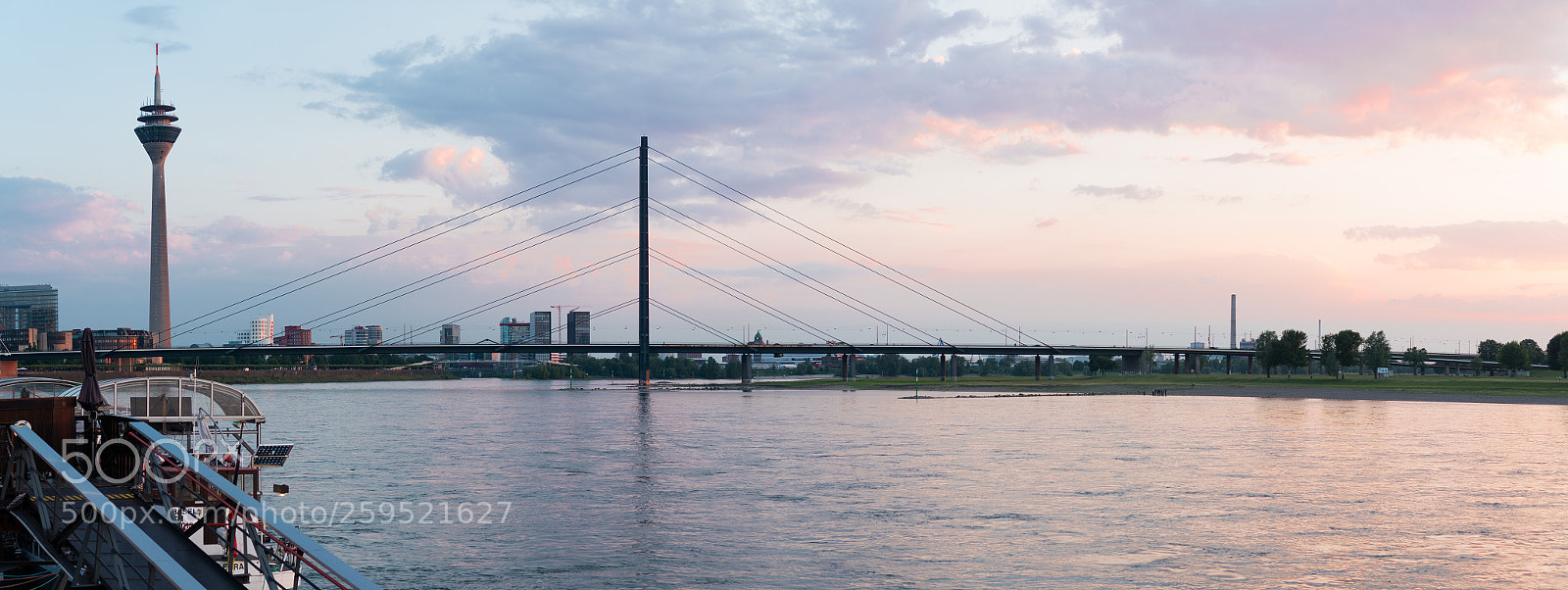 Sony a6000 sample photo. Rheinkniebrücke with rheinturm photography