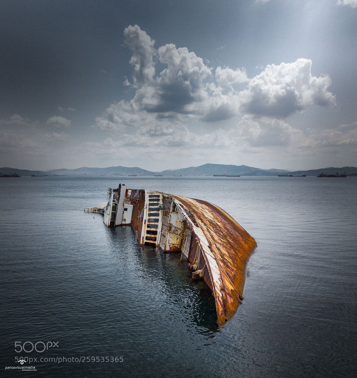 DJI FC220 sample photo. Shipwreck photography
