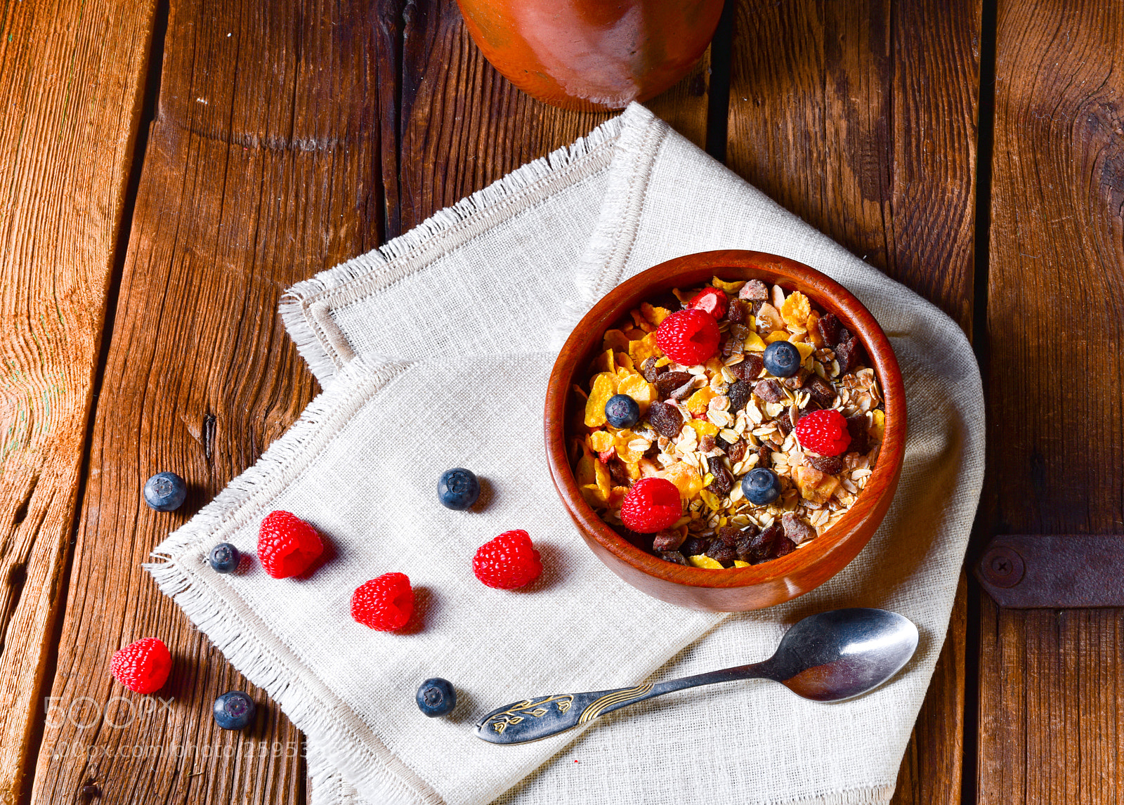 Nikon D810 sample photo. Rustic muesli breakfast with photography