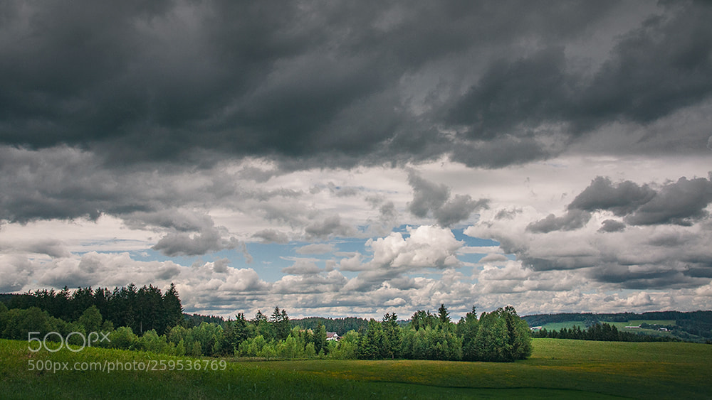 Canon EOS 40D sample photo. Landscape with clouds photography