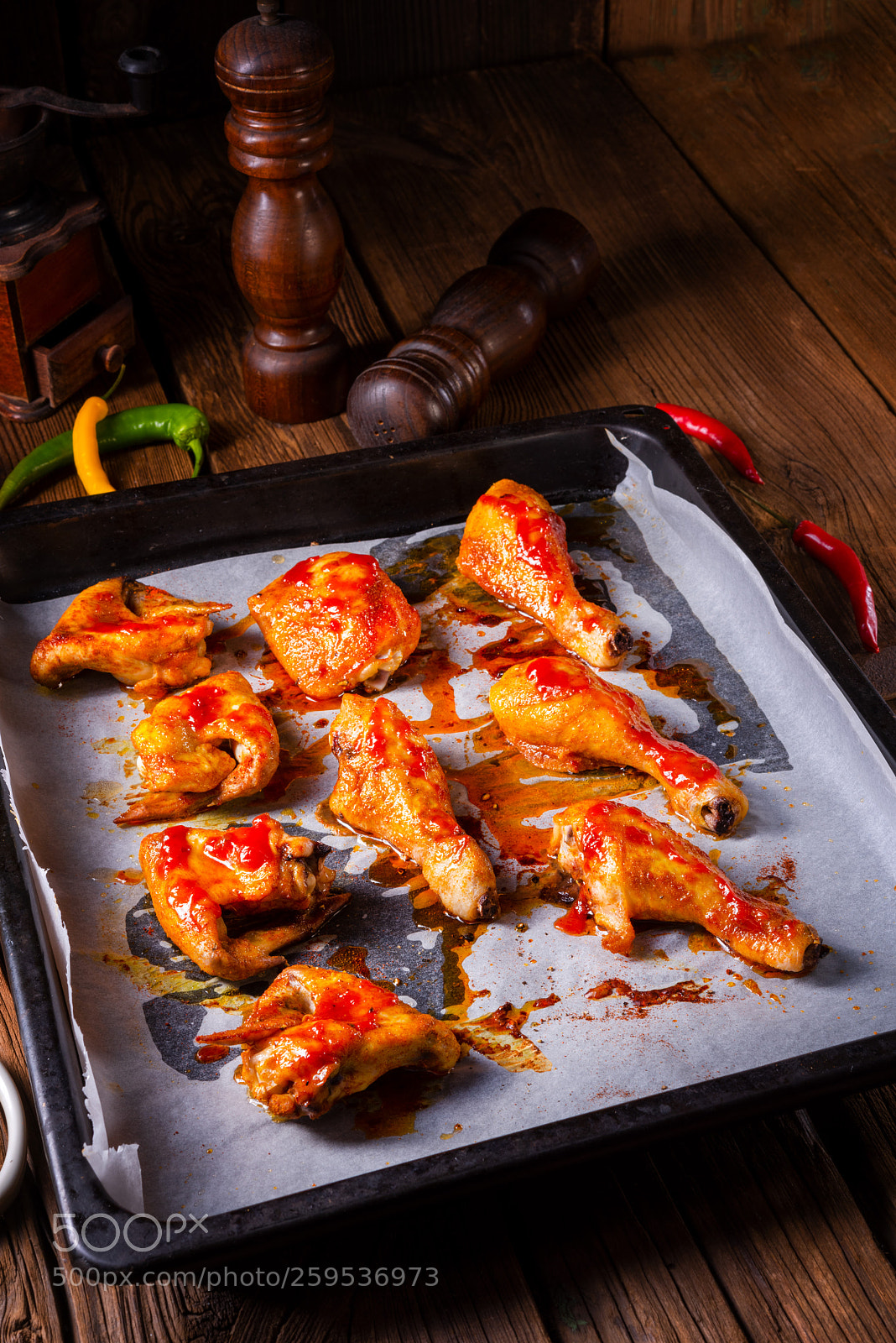 Nikon D810 sample photo. Rustic backed chicken wings,legs photography