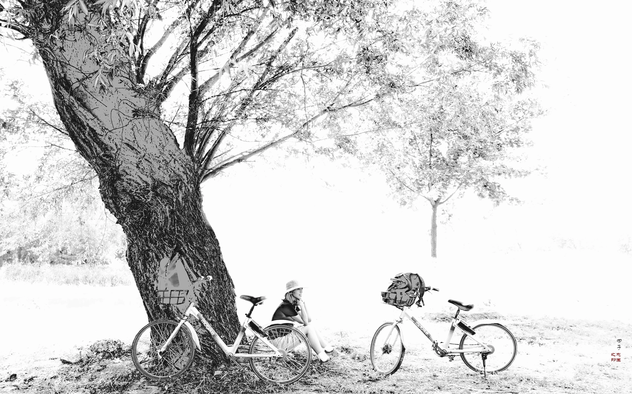 Canon PowerShot G1 X Mark II sample photo. My lady and two bicycles photography