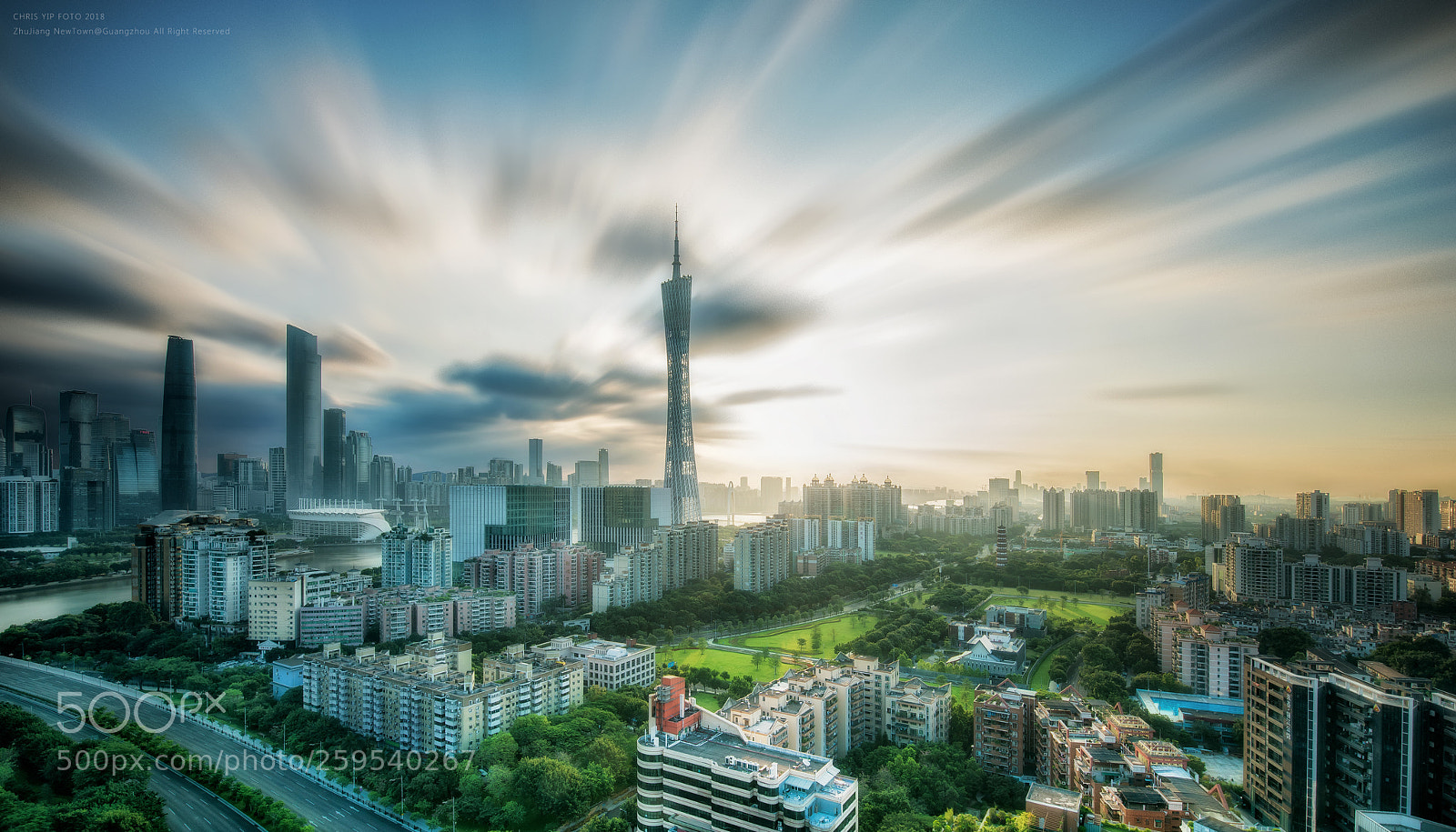 Nikon D810 sample photo. Sunrise in guangzhou photography