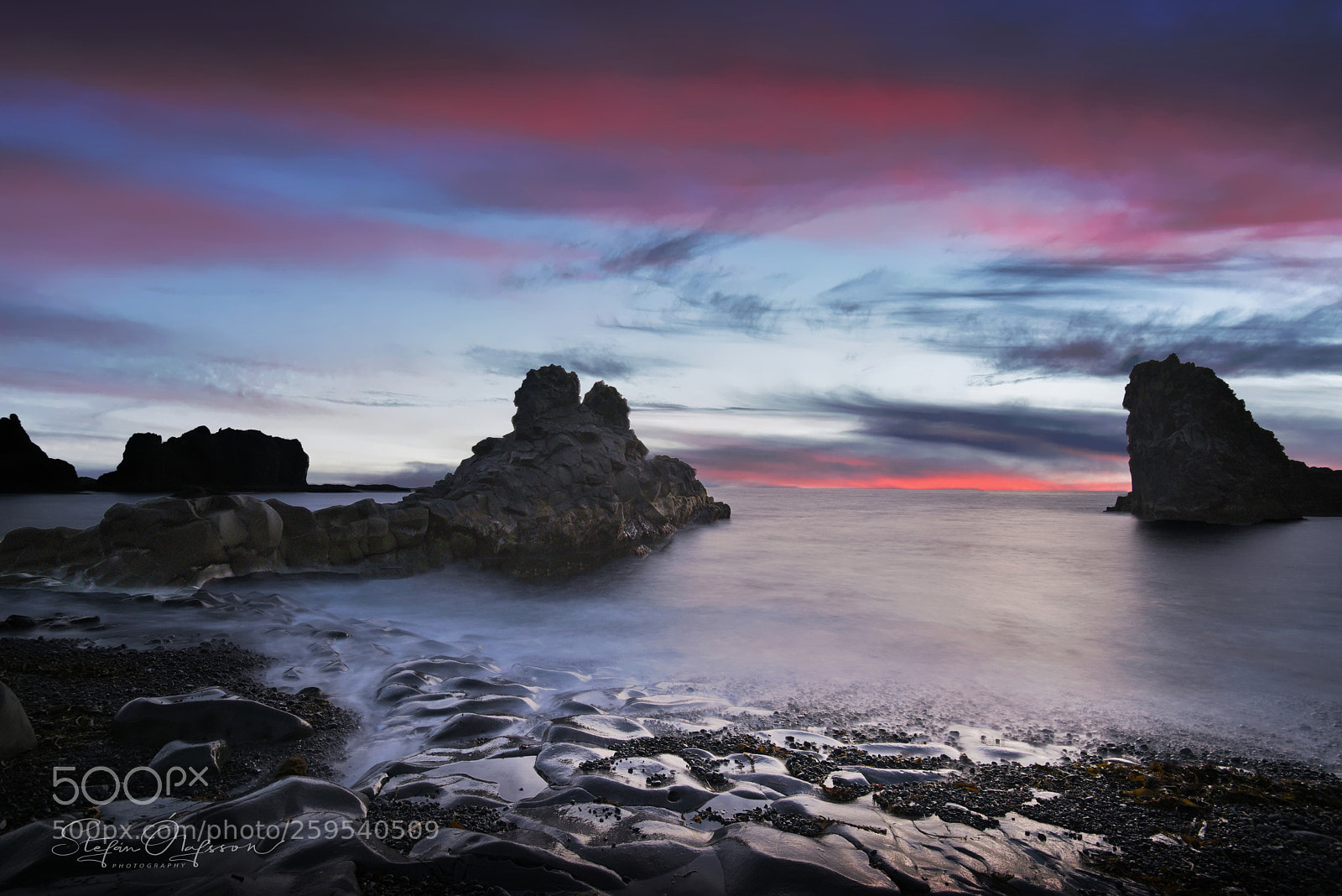 Nikon D750 sample photo. Twilight at dritvík photography
