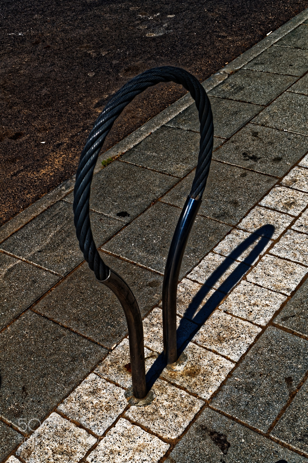 Nikon D5300 sample photo. Dark bike locking device photography