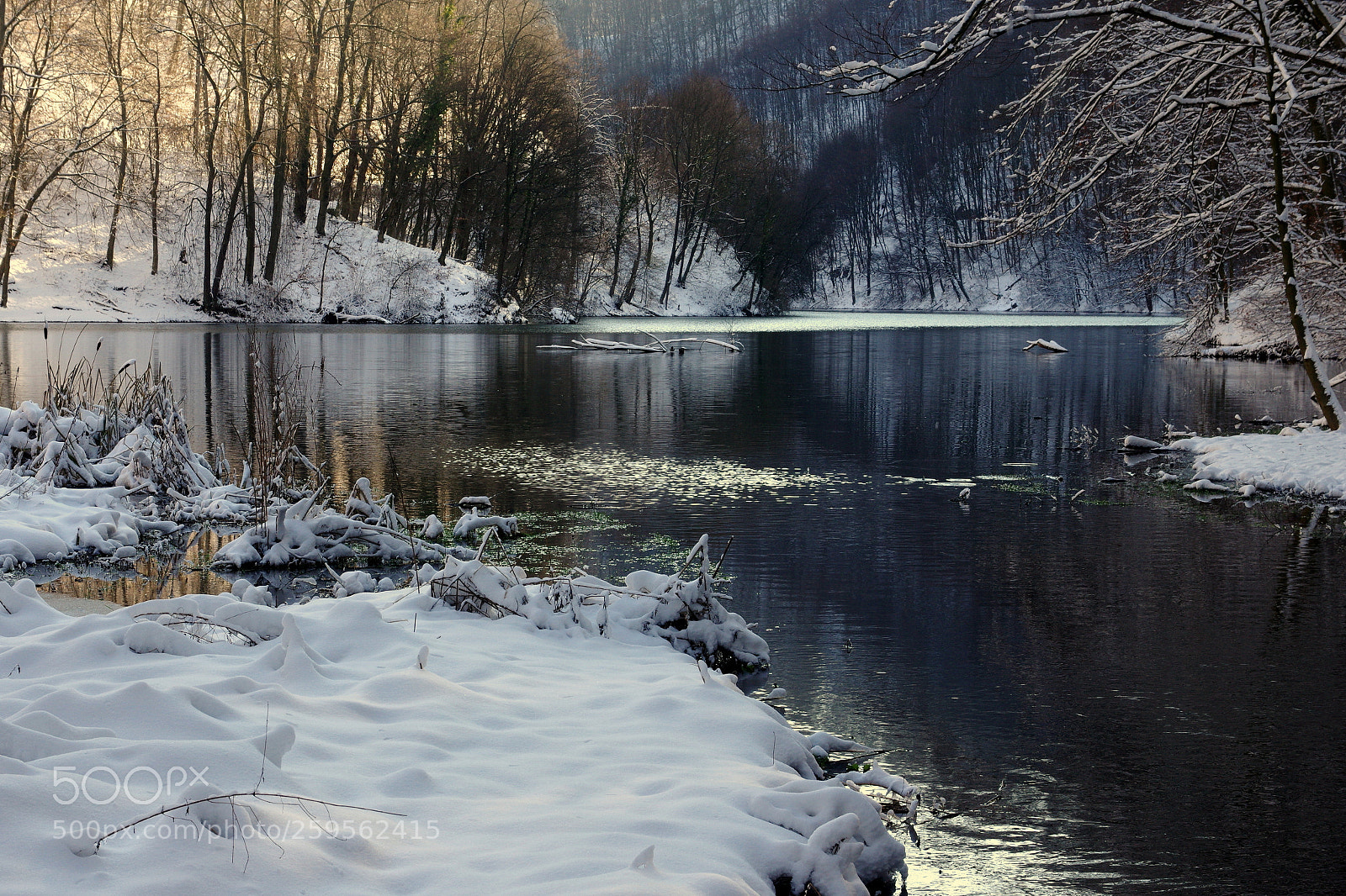 Pentax K-3 sample photo. Winter lake photography