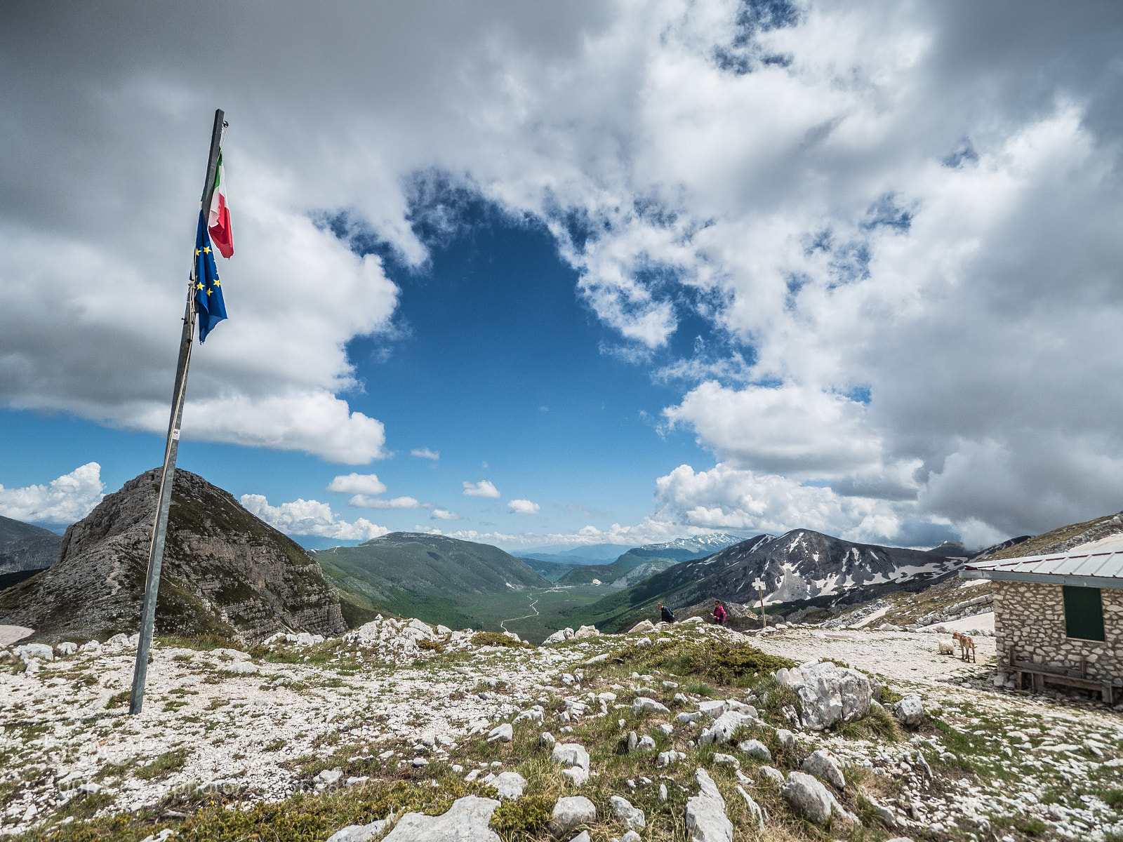 Olympus OM-D E-M5 II sample photo. Clouds over our flags photography