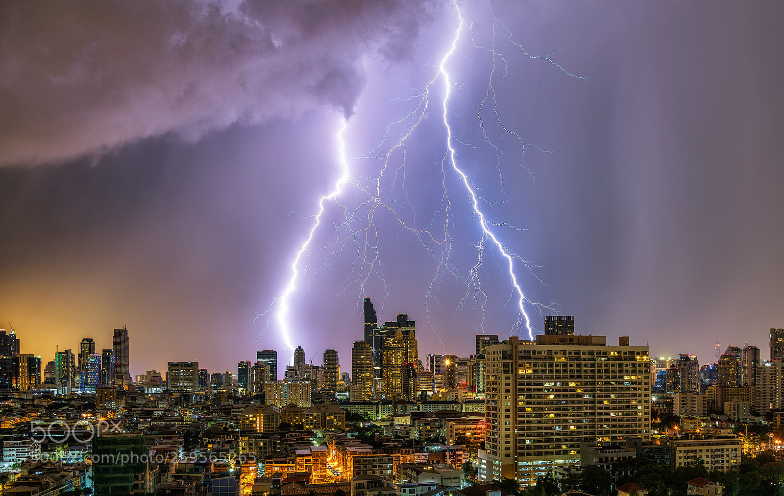 Nikon D850 sample photo. Thunderstorm in bangkok photography
