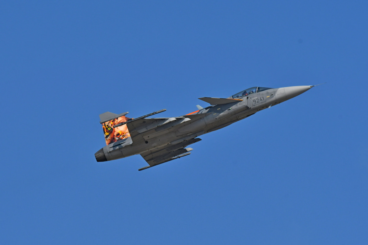 Nikon D500 sample photo. Saab jas-39 gripen photography