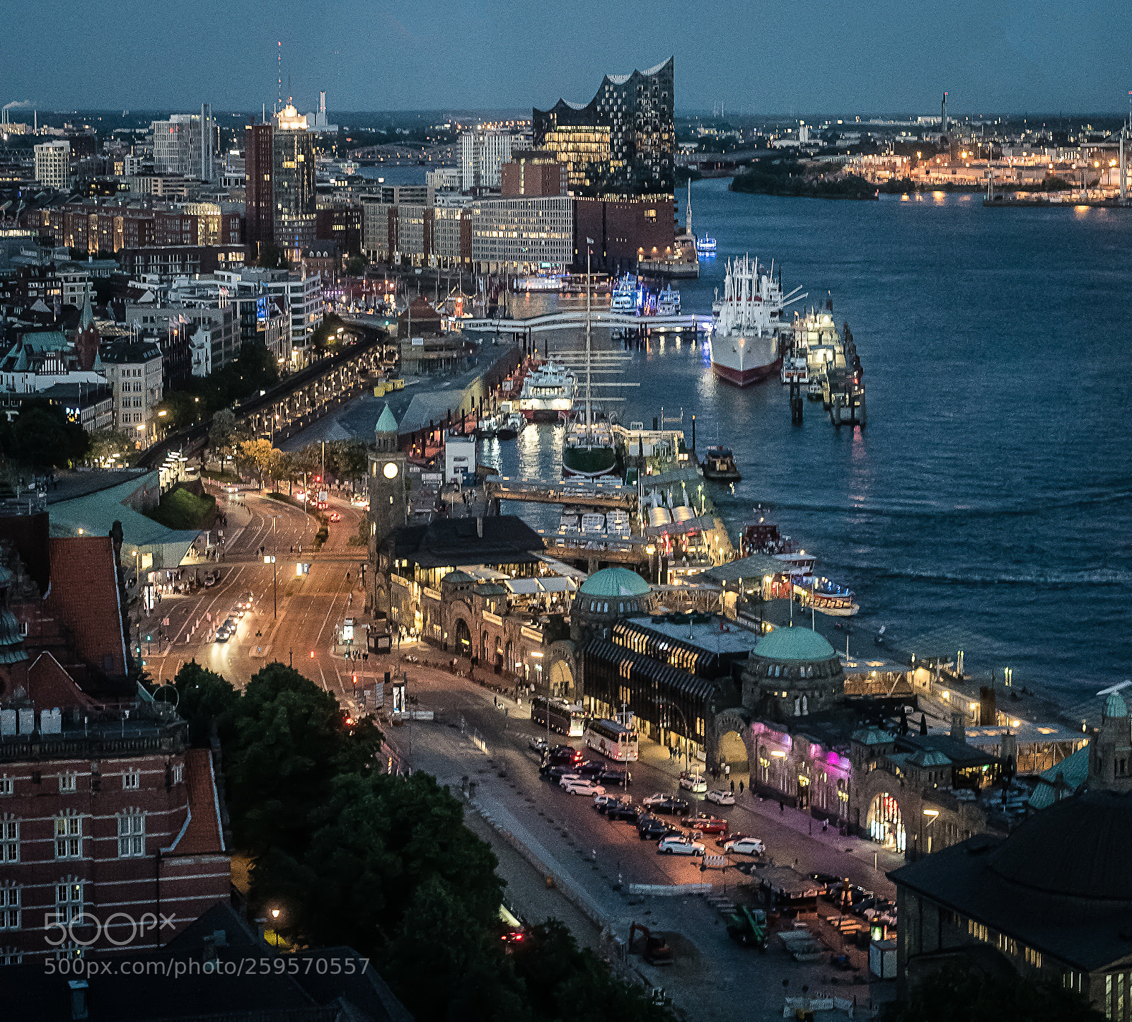 Nikon D750 sample photo. Blue hour - hamburg photography