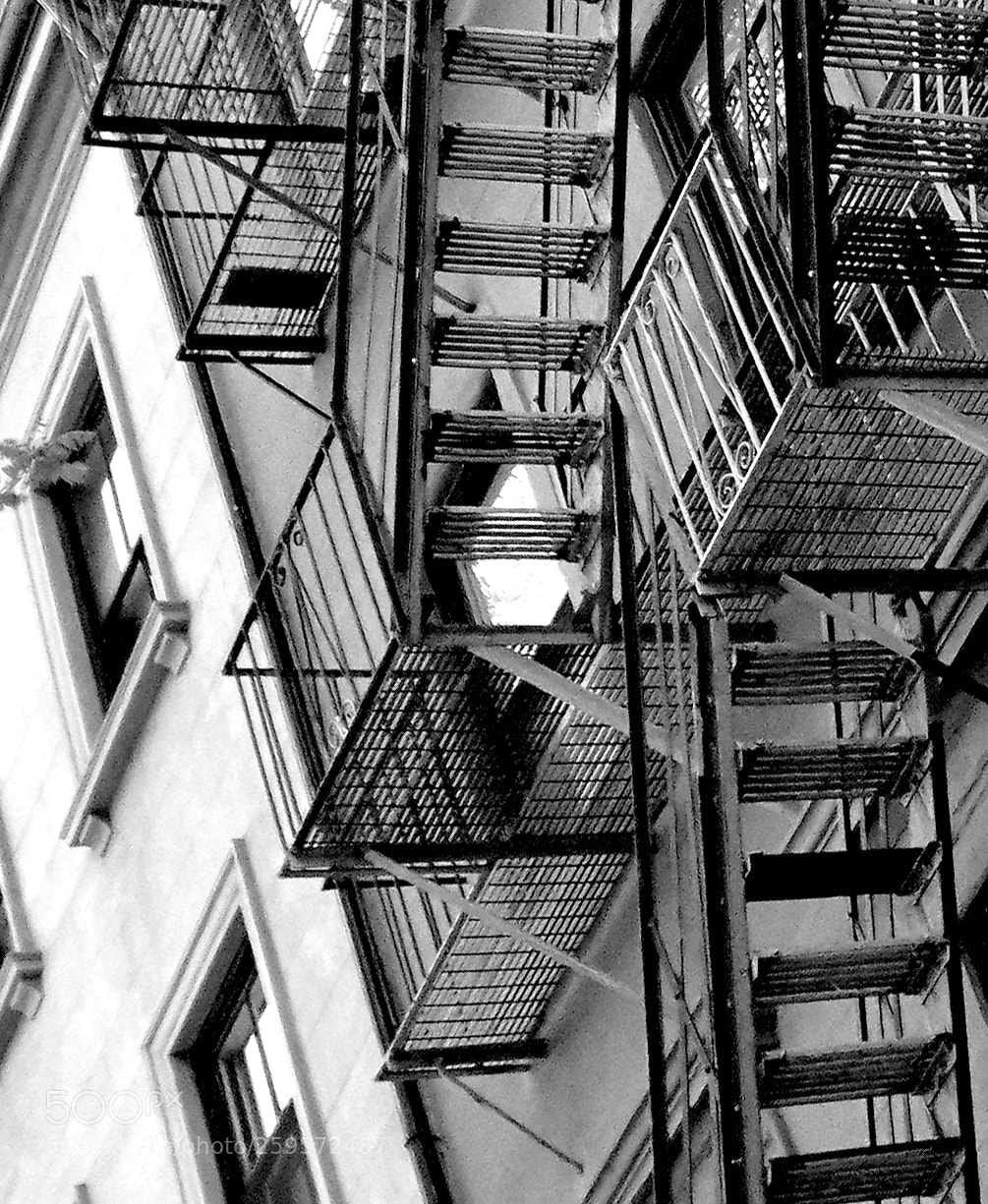 Sony a6500 sample photo. Fire escape newbury st photography