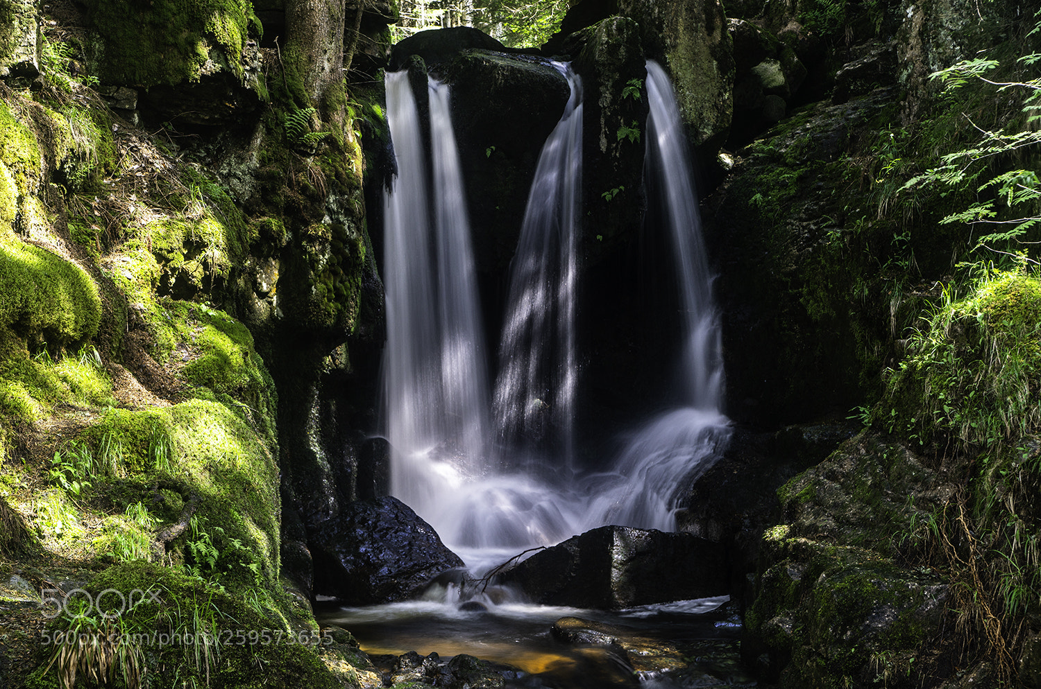 Sony a7R II sample photo. Black forest waterfall photography
