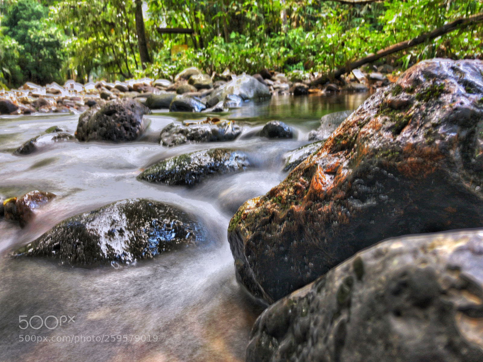 Apple iPhone X sample photo. Milky water stream photography