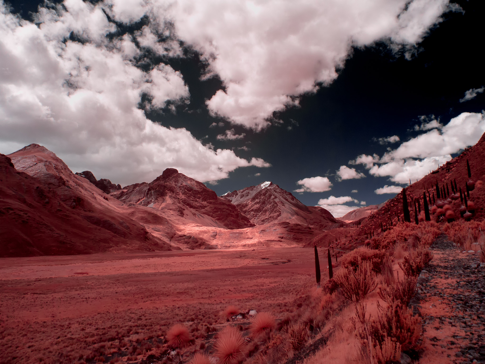 Panasonic Lumix DMC-GF3 sample photo. Pastoruri infrared peru photography