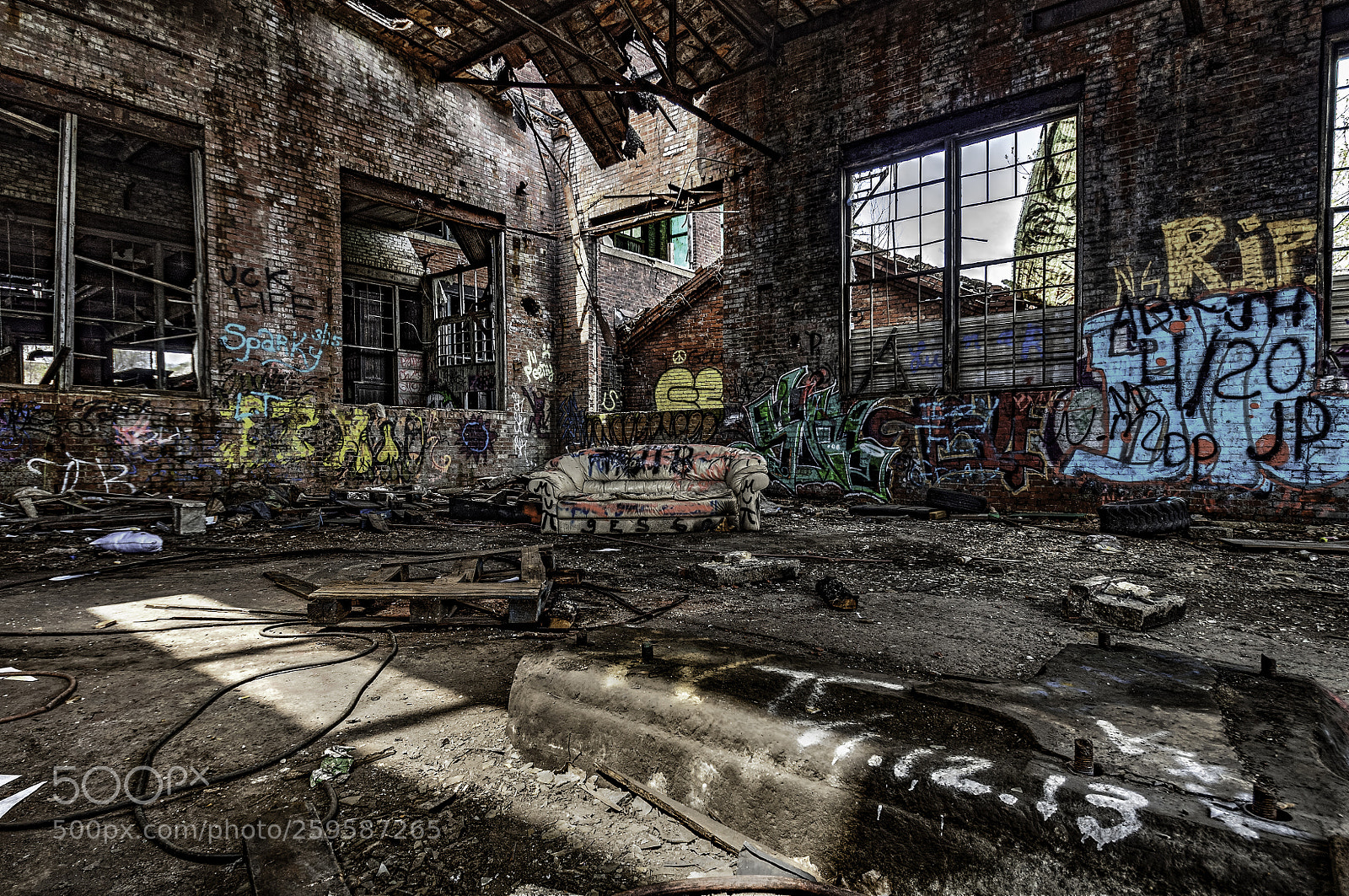 Nikon D5000 sample photo. Solvay coke factory photography