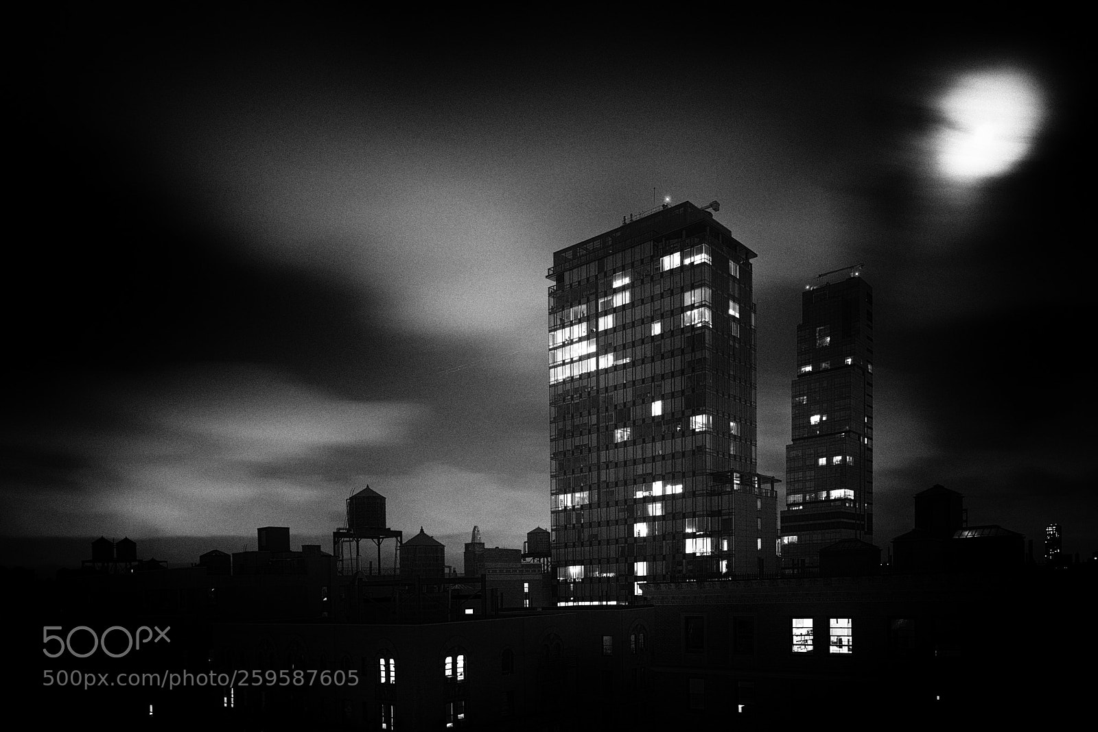 Nikon D800E sample photo. Moonrise over manhattan photography